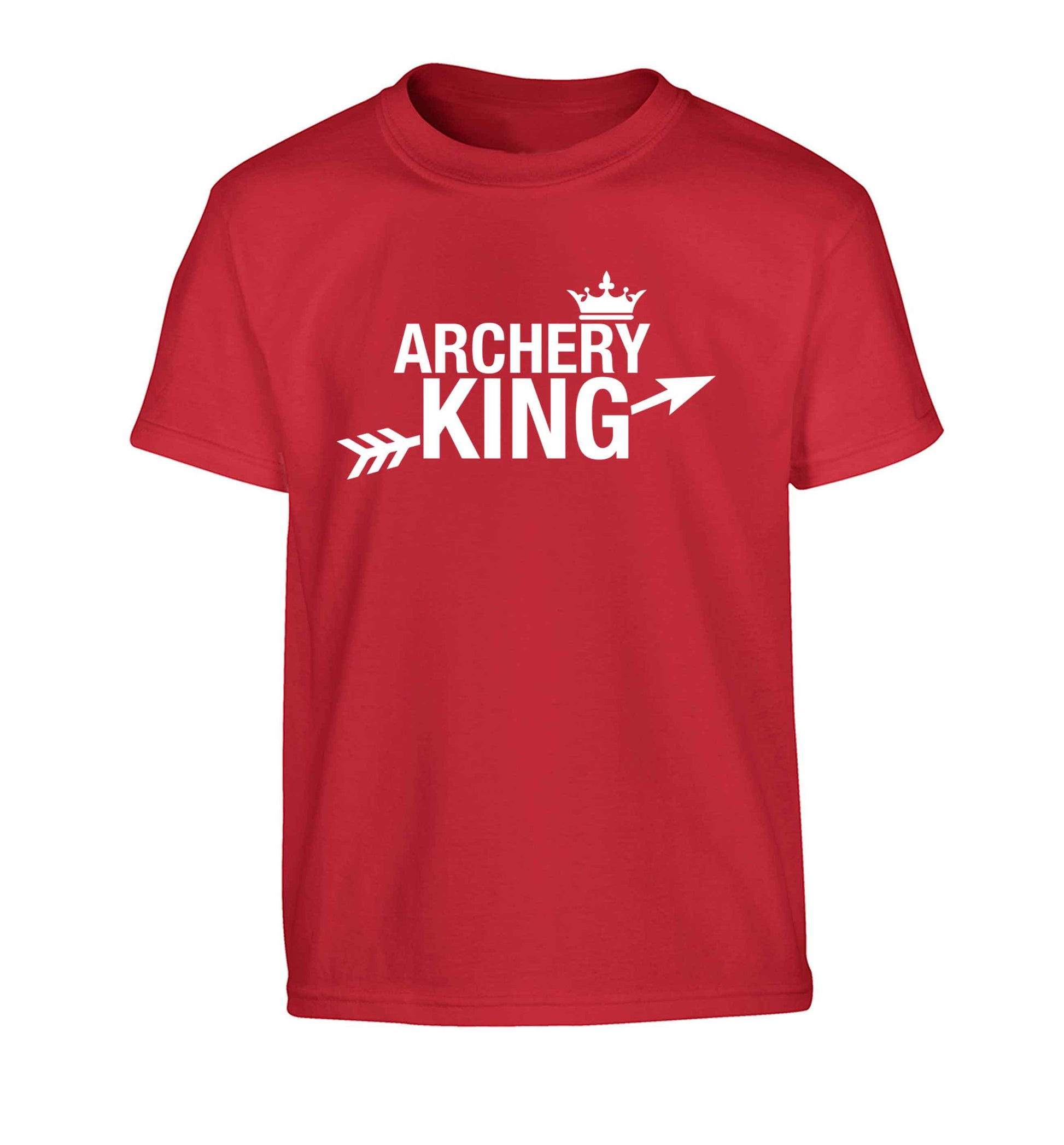 Archery king Children's red Tshirt 12-13 Years