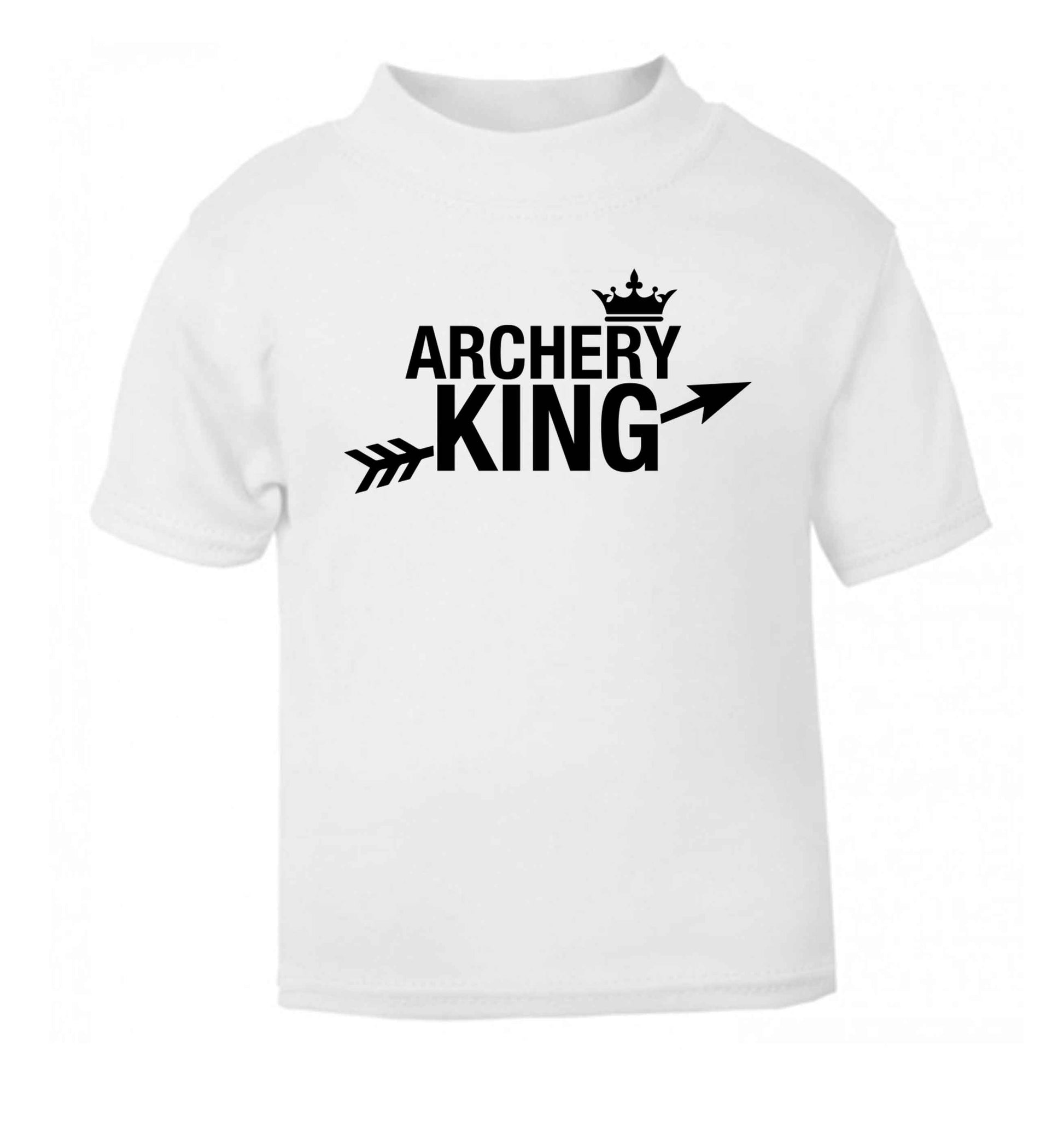 Archery king white Baby Toddler Tshirt 2 Years