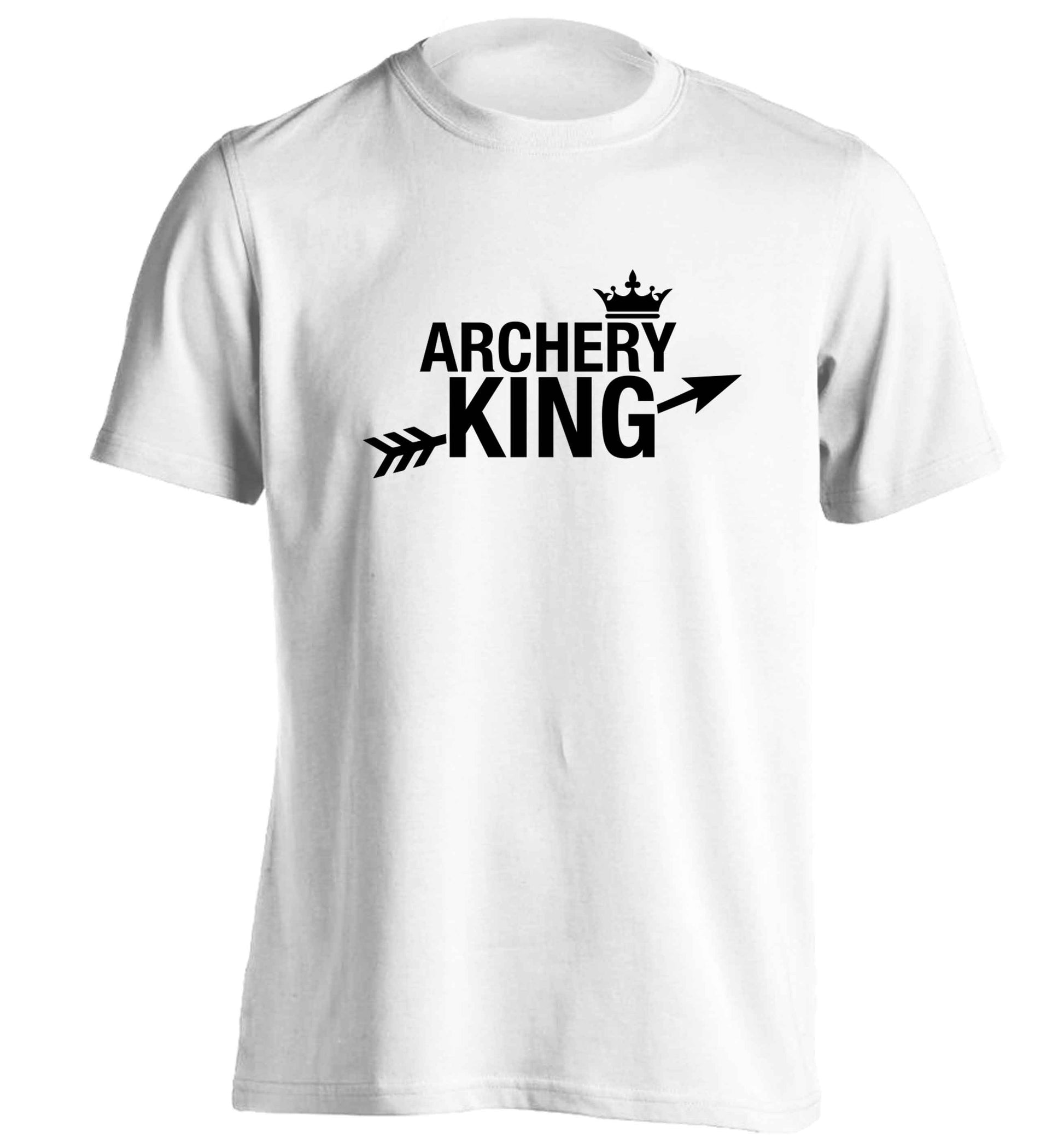 Archery king adults unisex white Tshirt 2XL