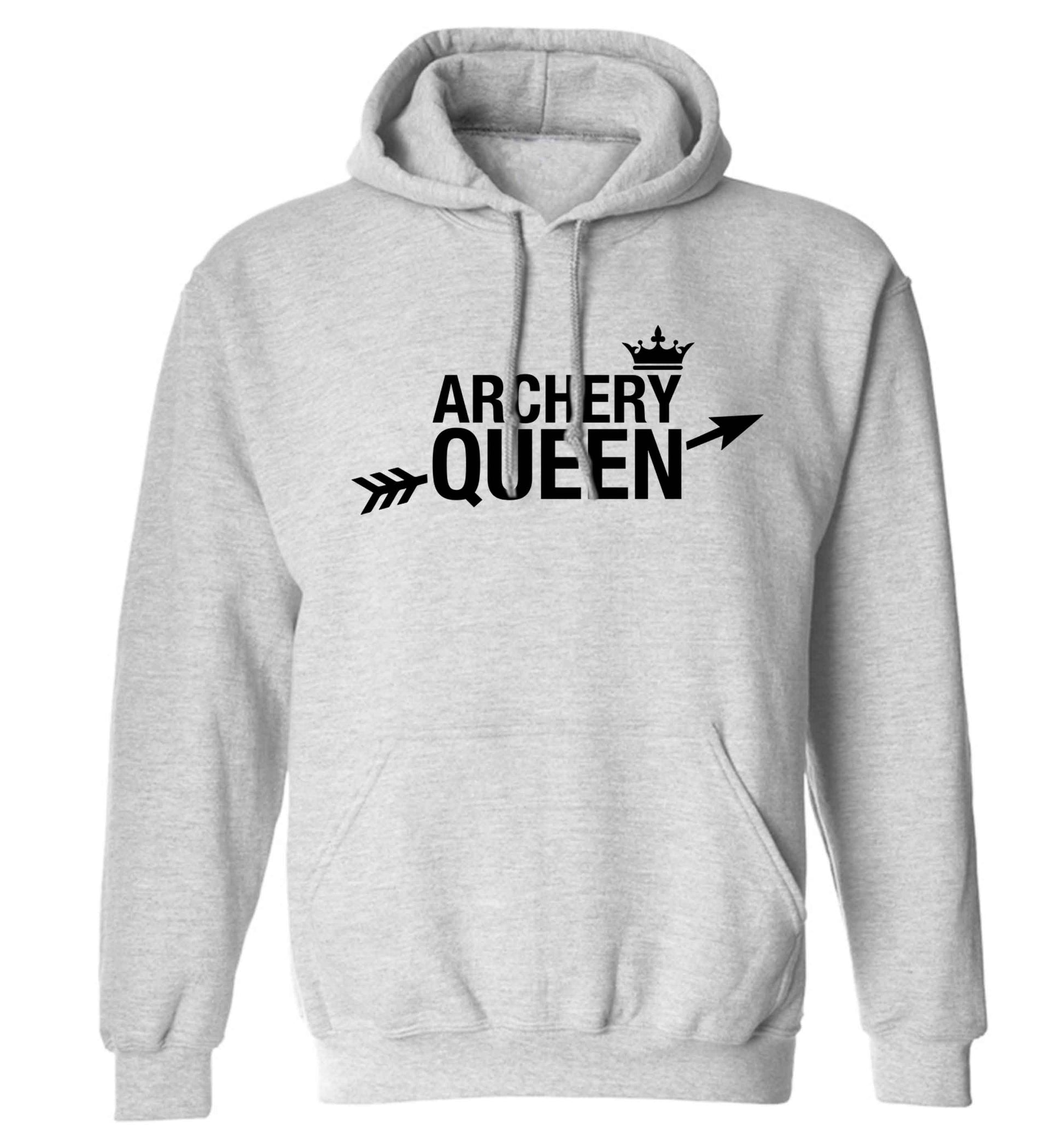 Archery queen adults unisex grey hoodie 2XL