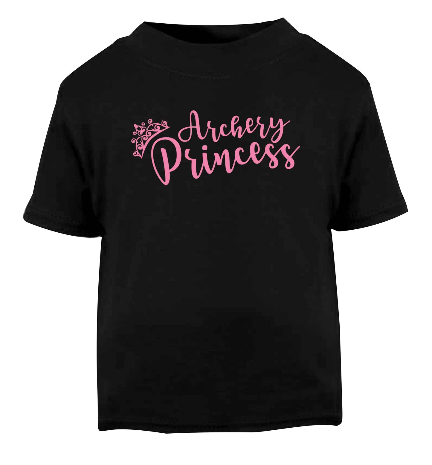 Archery princess Black Baby Toddler Tshirt 2 years