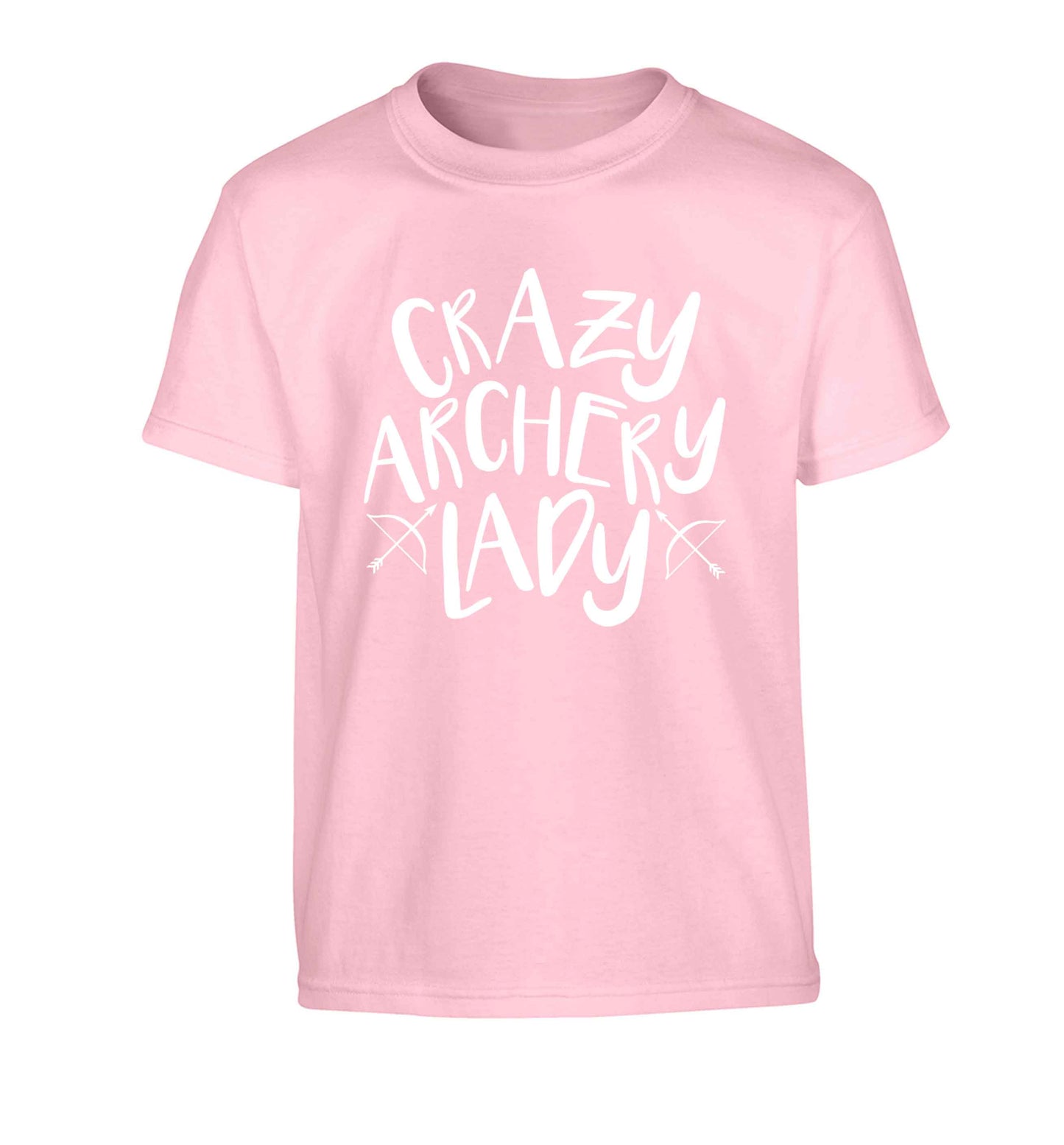 Crazy archery lady Children's light pink Tshirt 12-13 Years