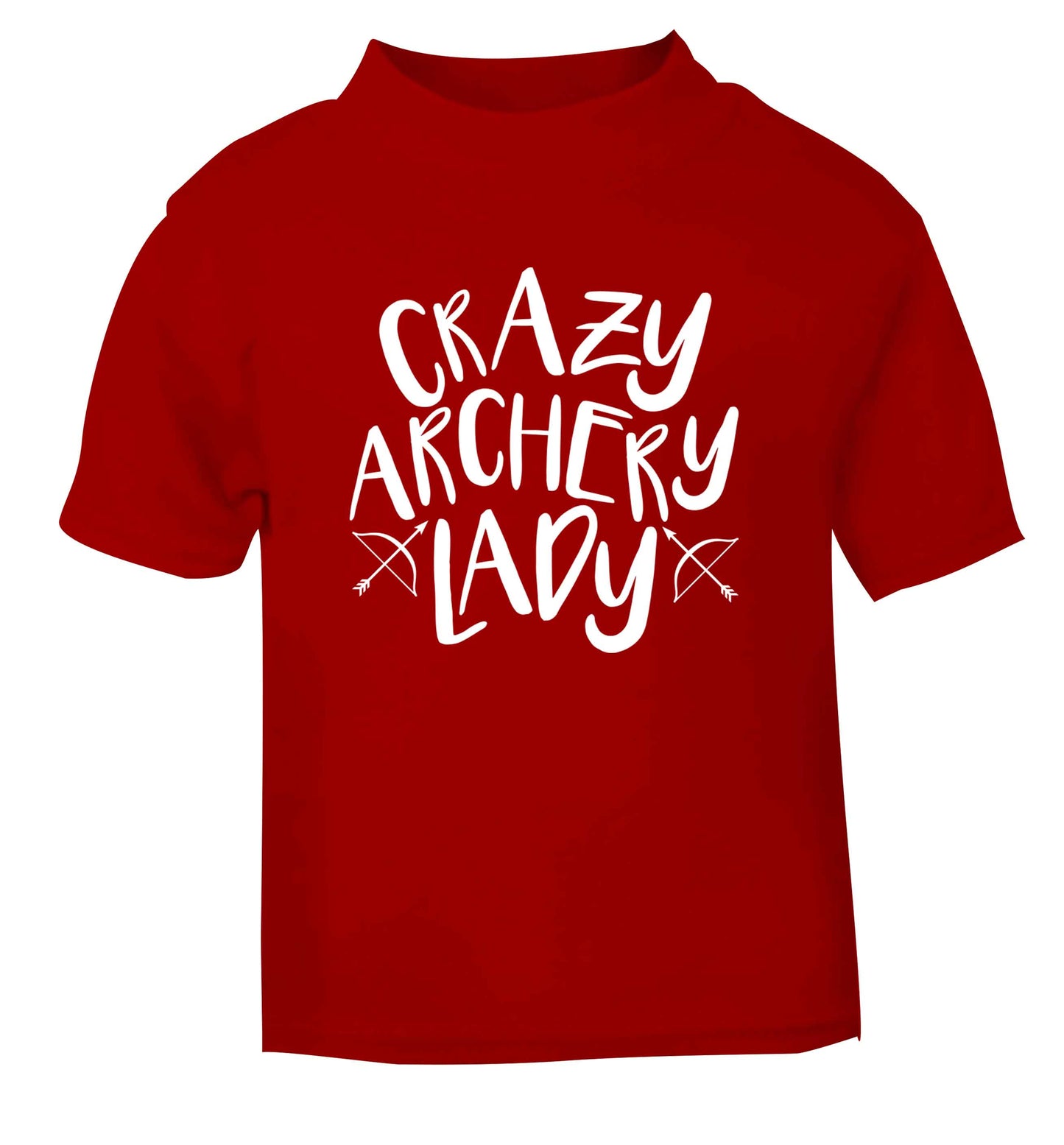 Crazy archery lady red Baby Toddler Tshirt 2 Years