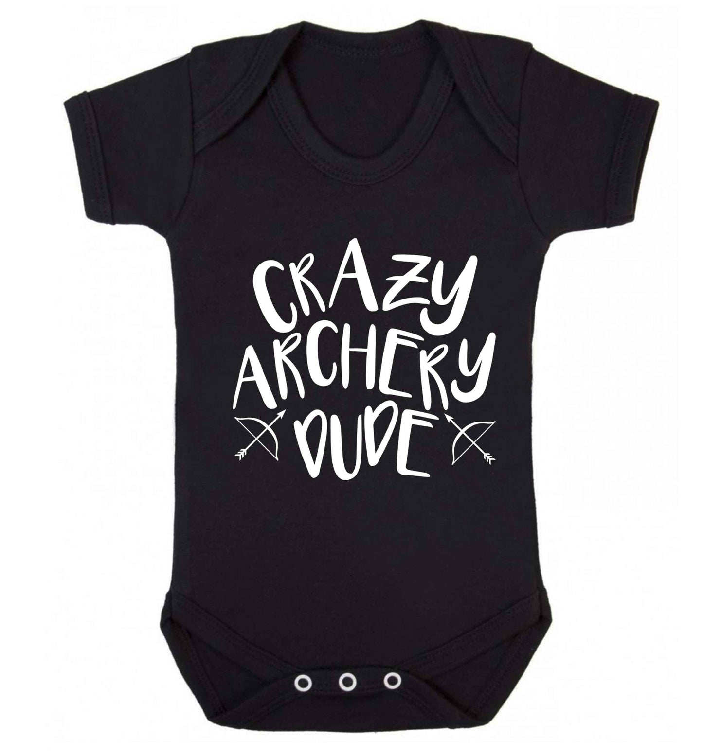 Crazy archery dude Baby Vest black 18-24 months