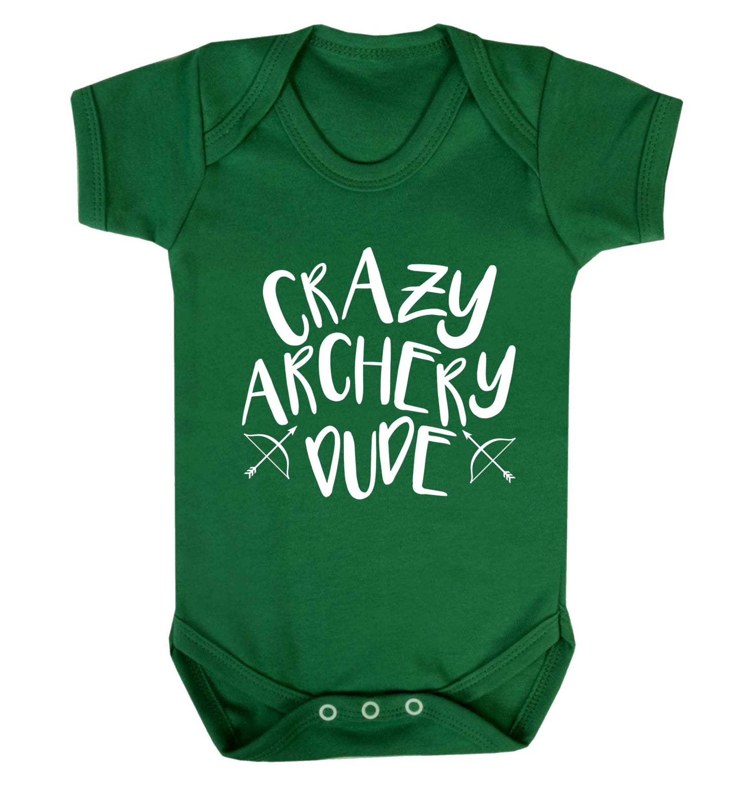 Crazy archery dude Baby Vest green 18-24 months