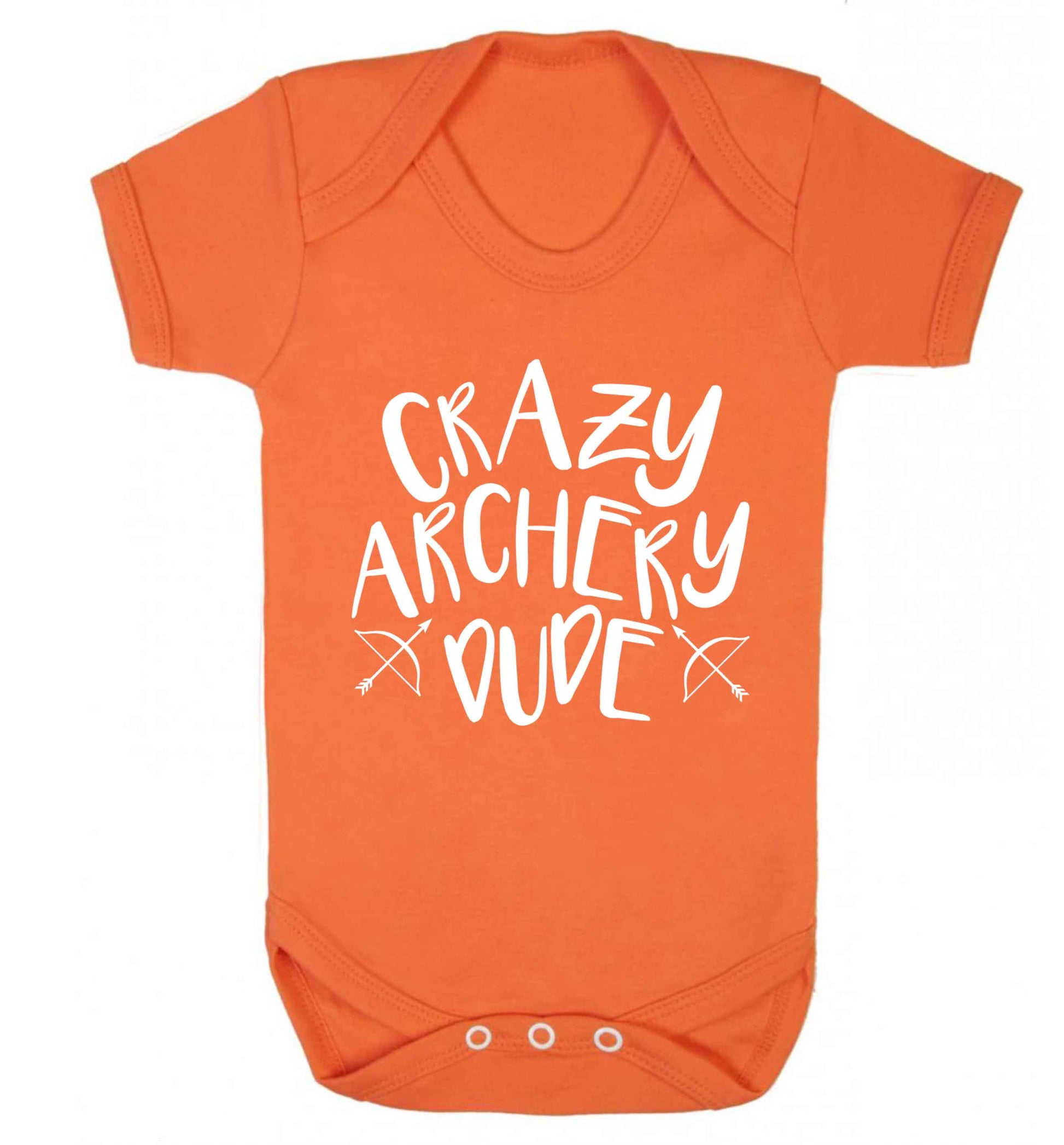 Crazy archery dude Baby Vest orange 18-24 months