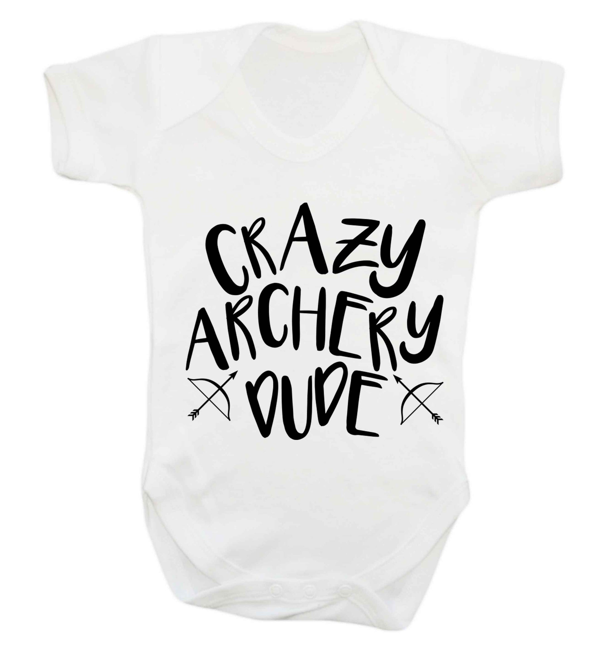 Crazy archery dude Baby Vest white 18-24 months