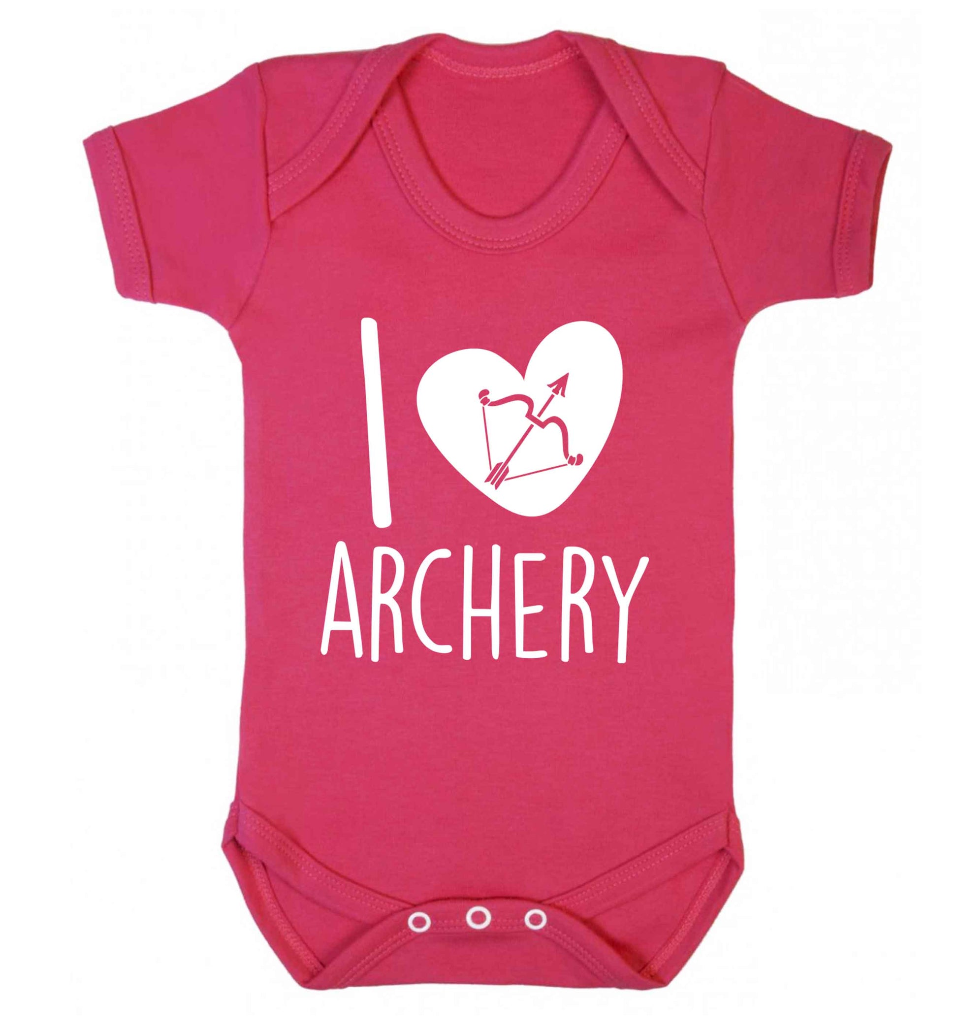 I love archery Baby Vest dark pink 18-24 months