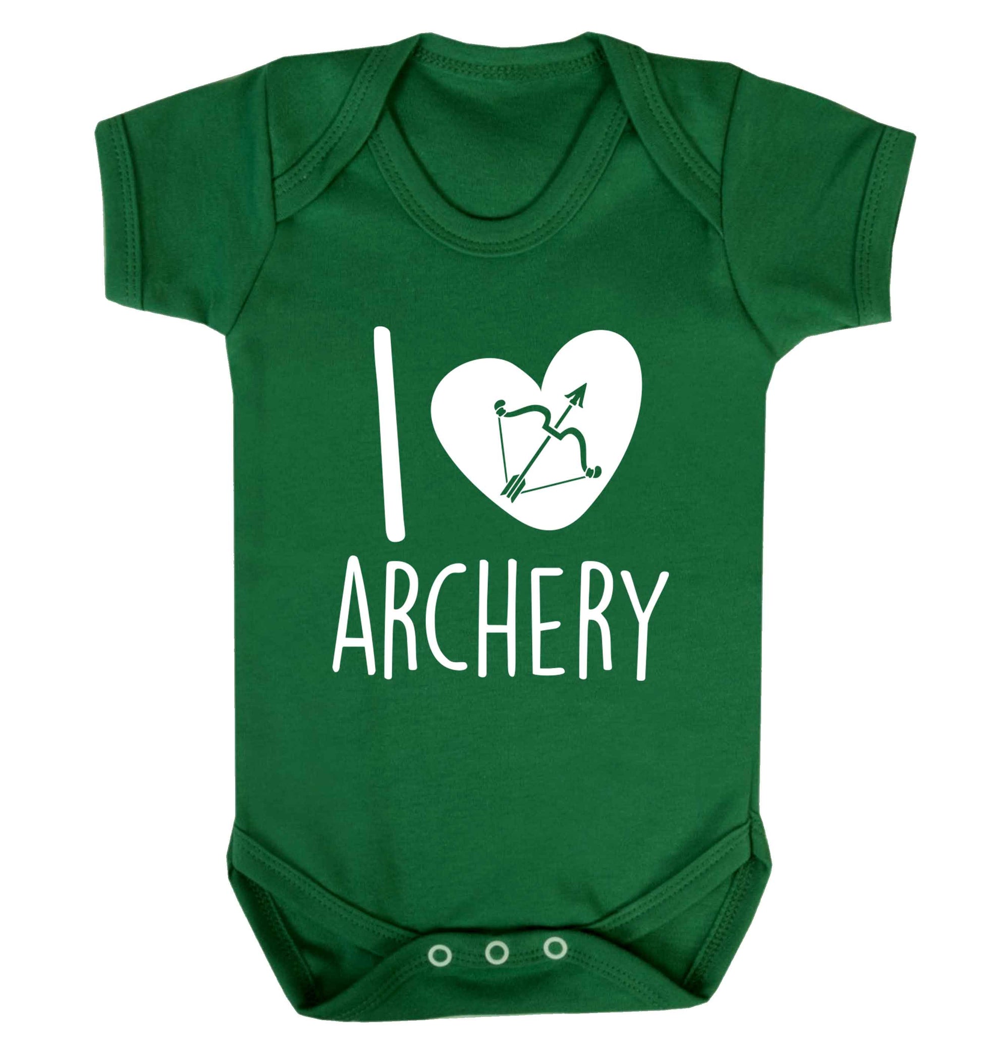 I love archery Baby Vest green 18-24 months