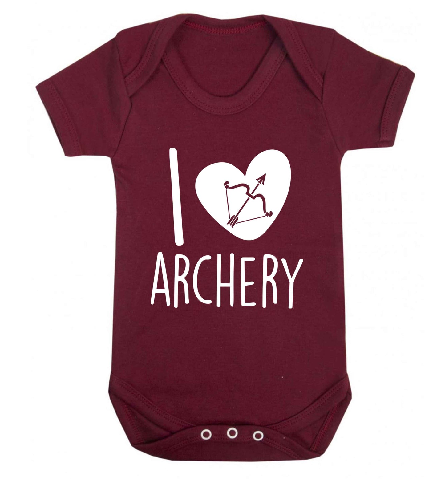I love archery Baby Vest maroon 18-24 months