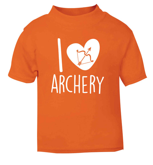 I love archery orange Baby Toddler Tshirt 2 Years