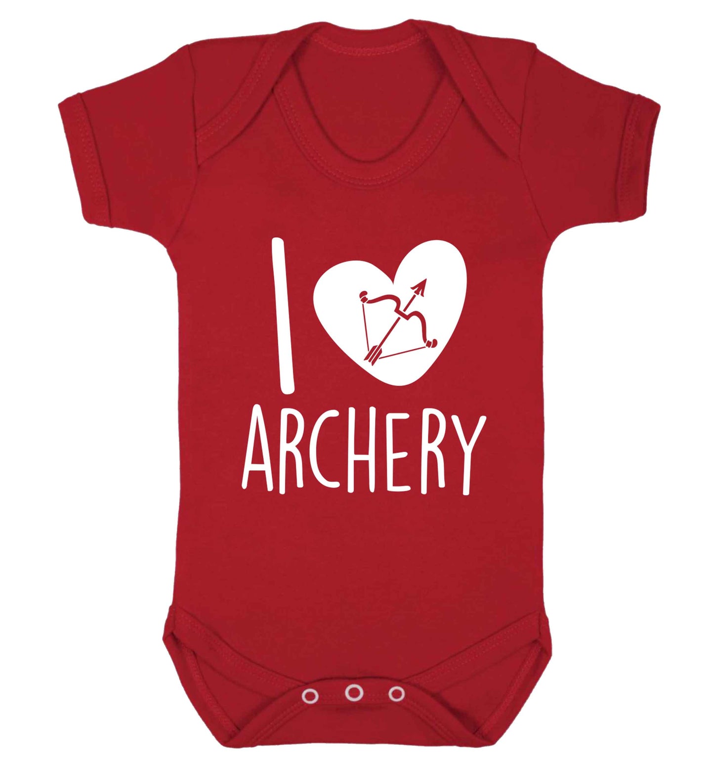 I love archery Baby Vest red 18-24 months