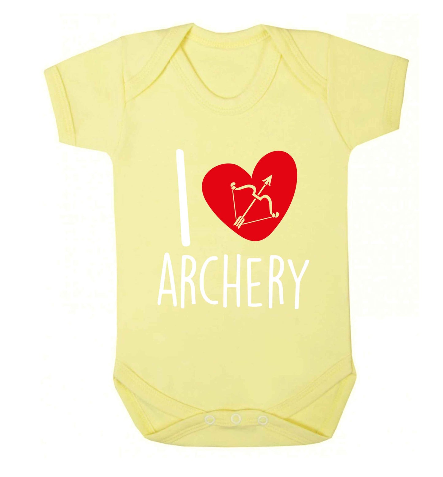 I love archery Baby Vest pale yellow 18-24 months