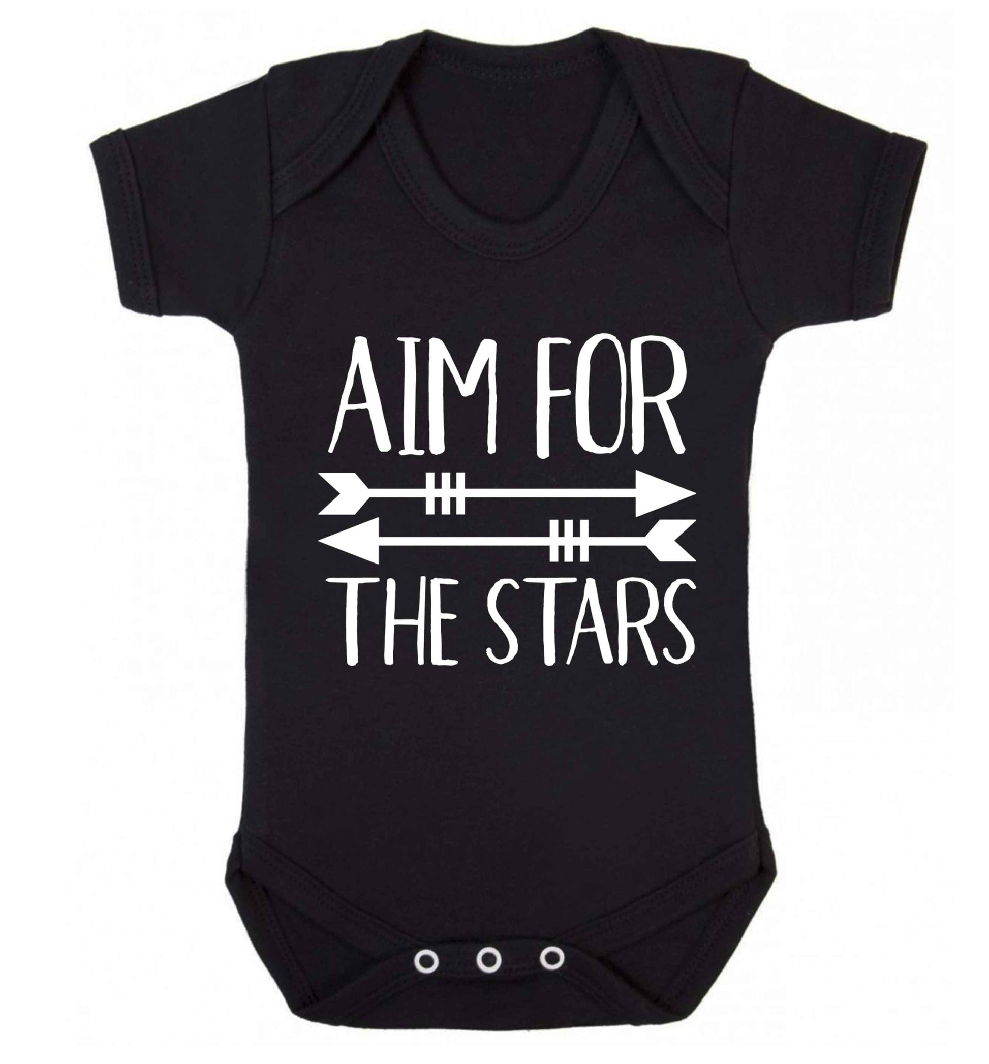 Aim for the stars Baby Vest black 18-24 months