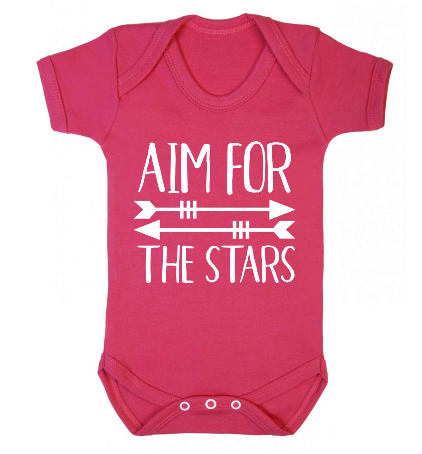 Aim for the stars Baby Vest dark pink 18-24 months