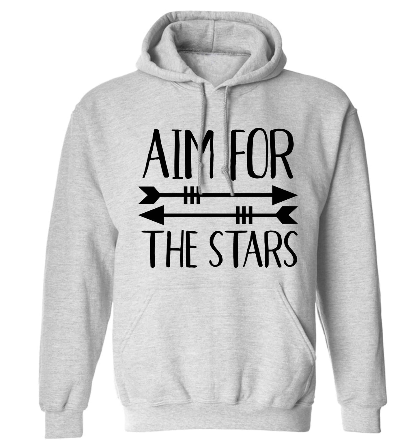 Aim for the stars adults unisex grey hoodie 2XL