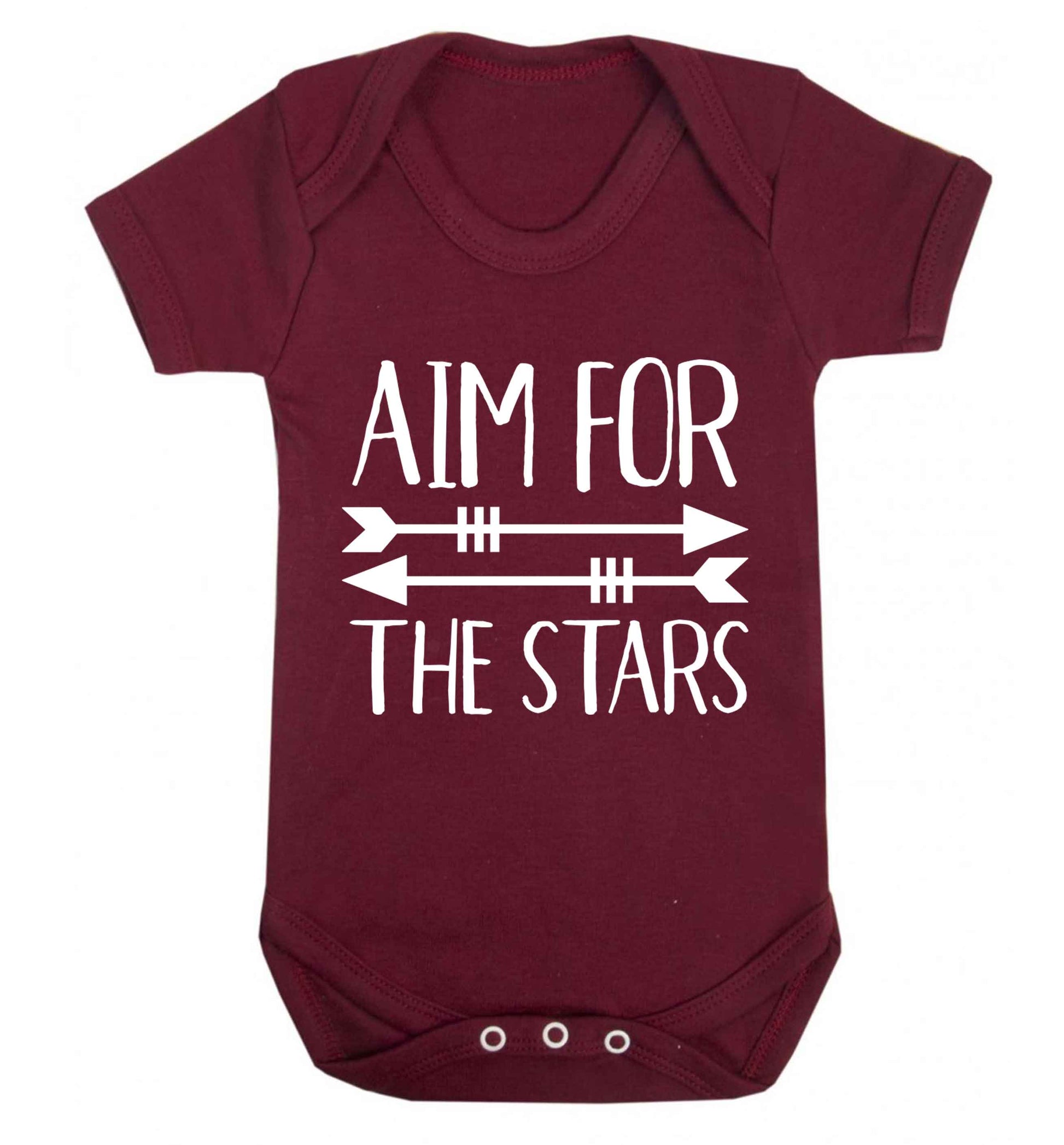Aim for the stars Baby Vest maroon 18-24 months