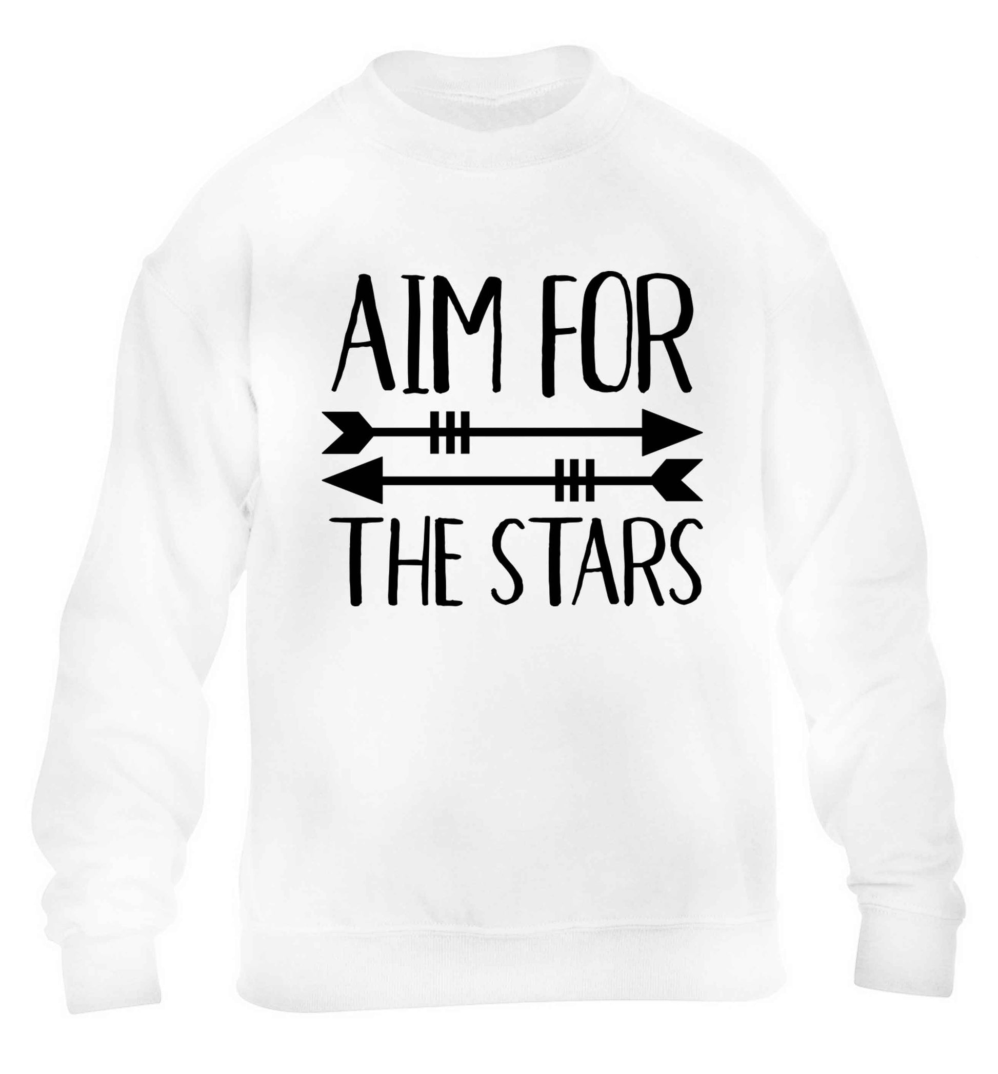 Aim for the stars children's white sweater 12-13 Years