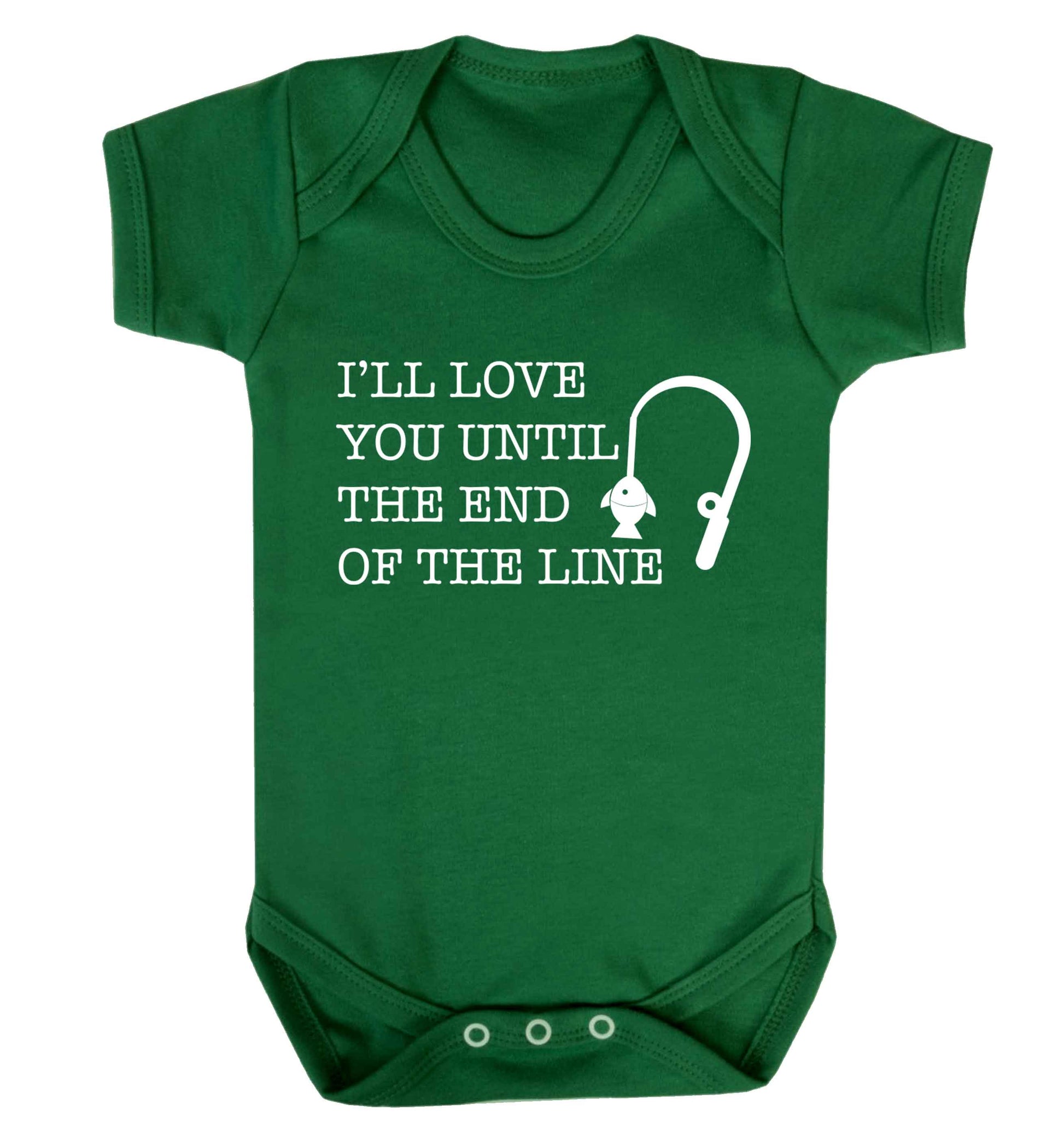 I'll love you until the end of the line Baby Vest green 18-24 months