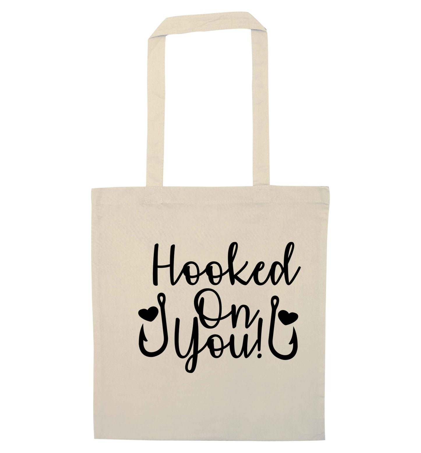 Hooked on you natural tote bag