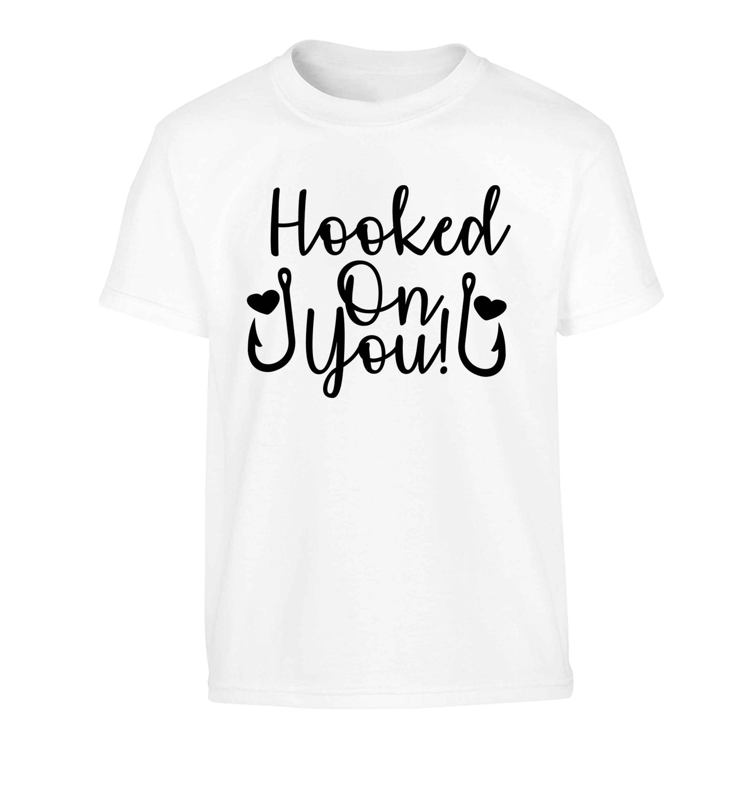 Hooked on you Children's white Tshirt 12-13 Years