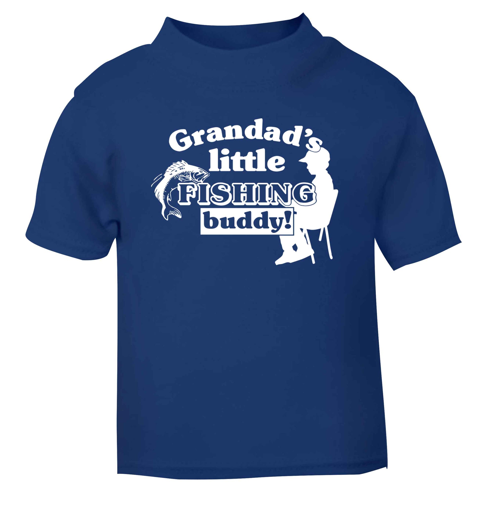 Grandad's little fishing buddy! blue Baby Toddler Tshirt 2 Years