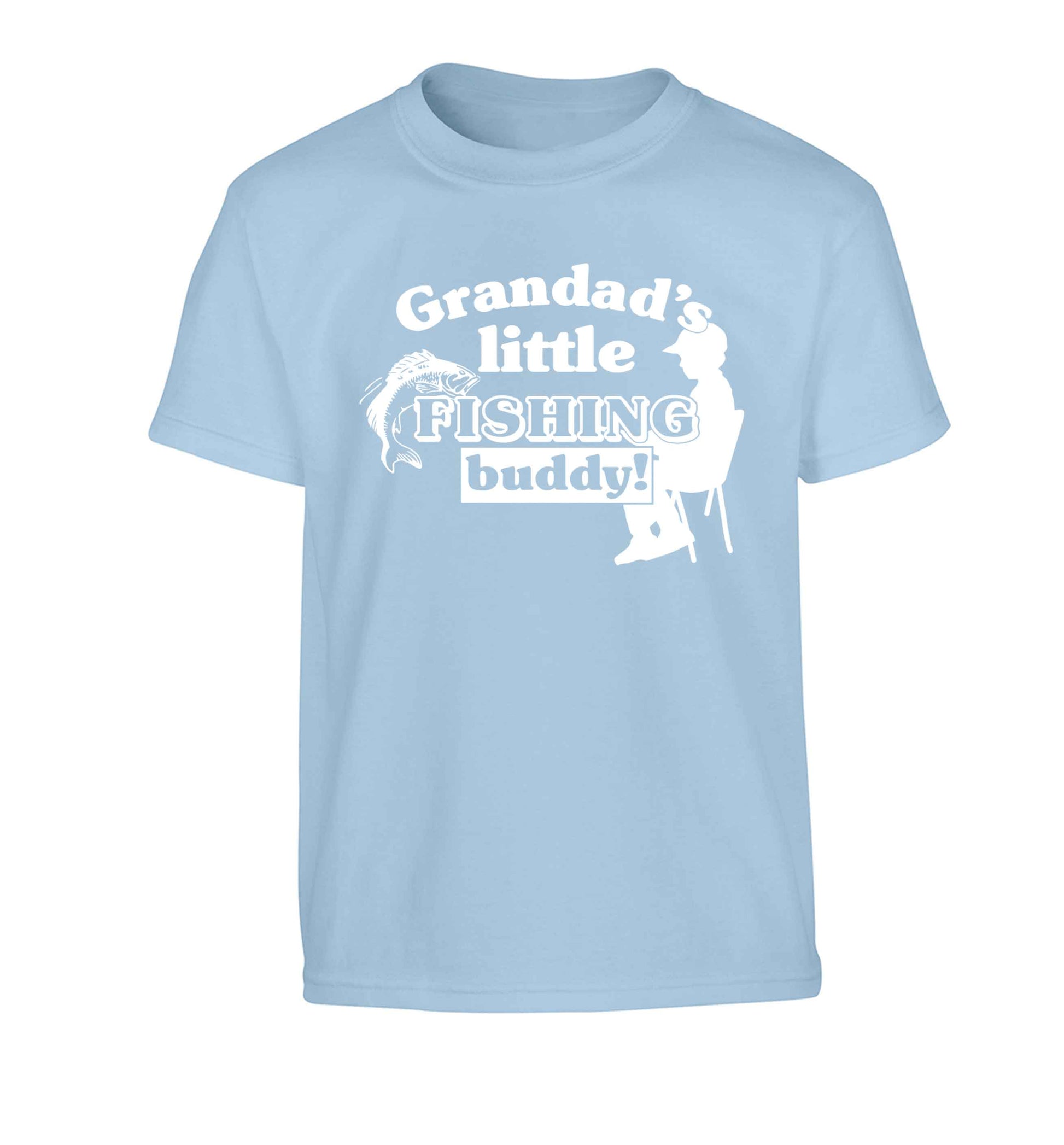 Grandad's little fishing buddy! Children's light blue Tshirt 12-13 Years