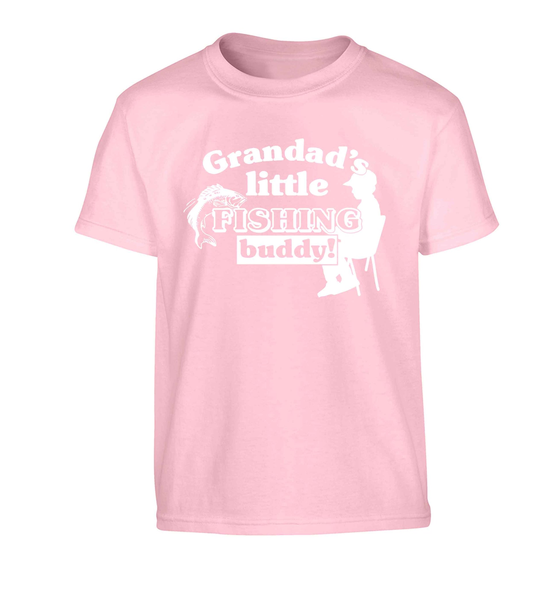 Grandad's little fishing buddy! Children's light pink Tshirt 12-13 Years