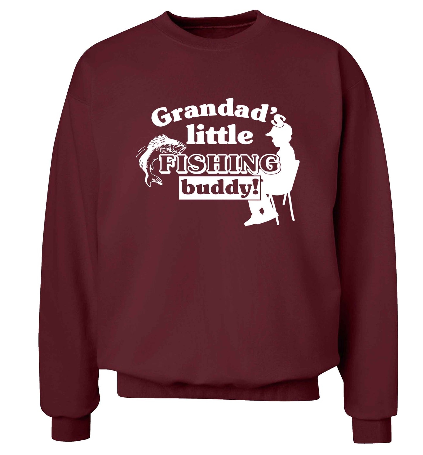 Grandad's little fishing buddy! Adult's unisex maroon Sweater 2XL