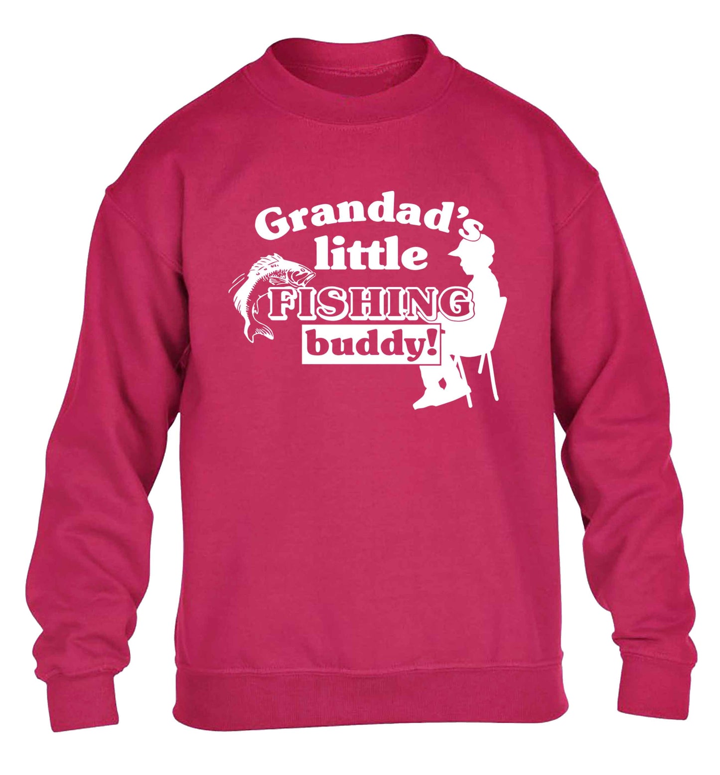 Grandad's little fishing buddy! children's pink sweater 12-13 Years