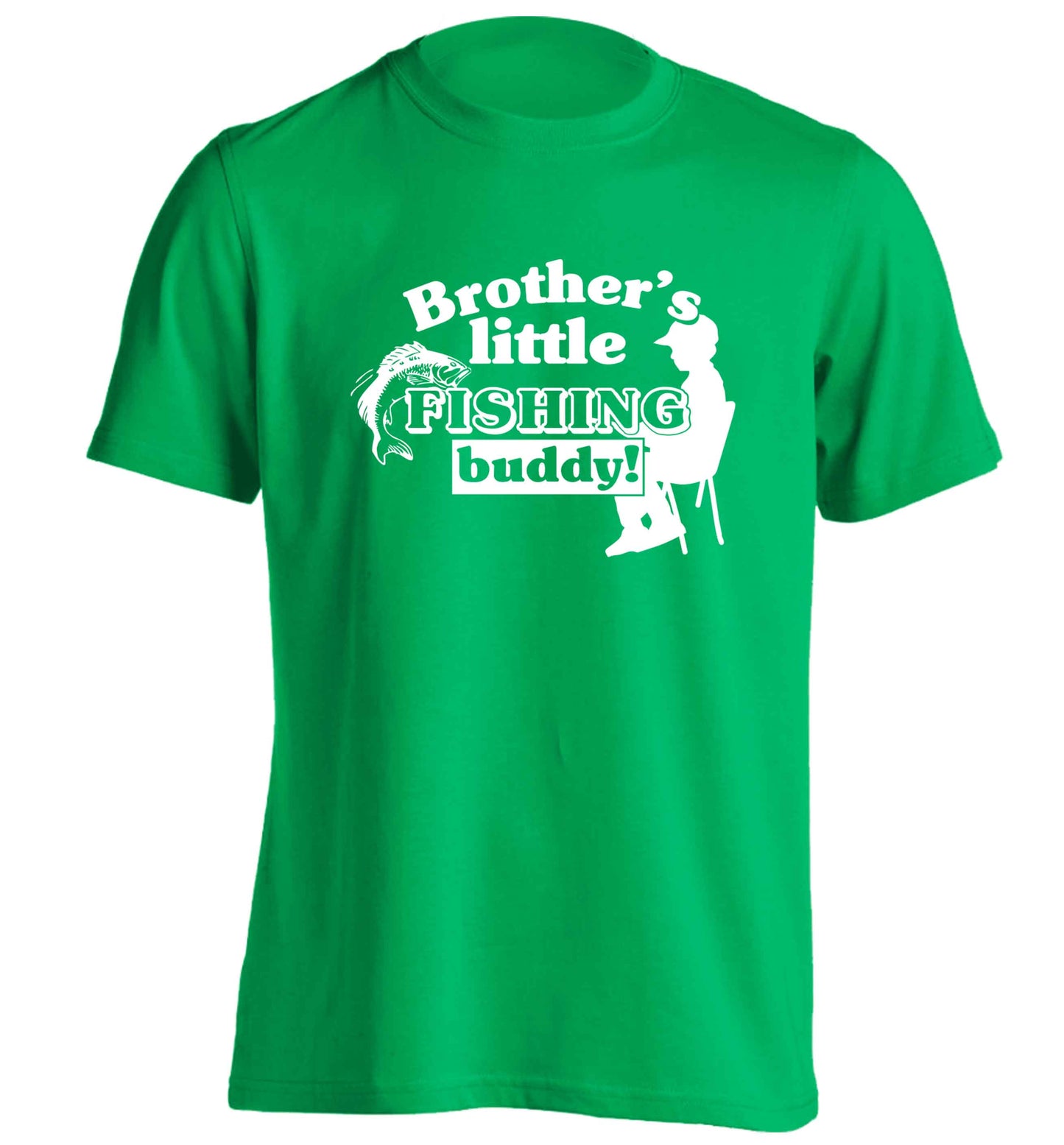 Brother's little fishing buddy adults unisex green Tshirt 2XL