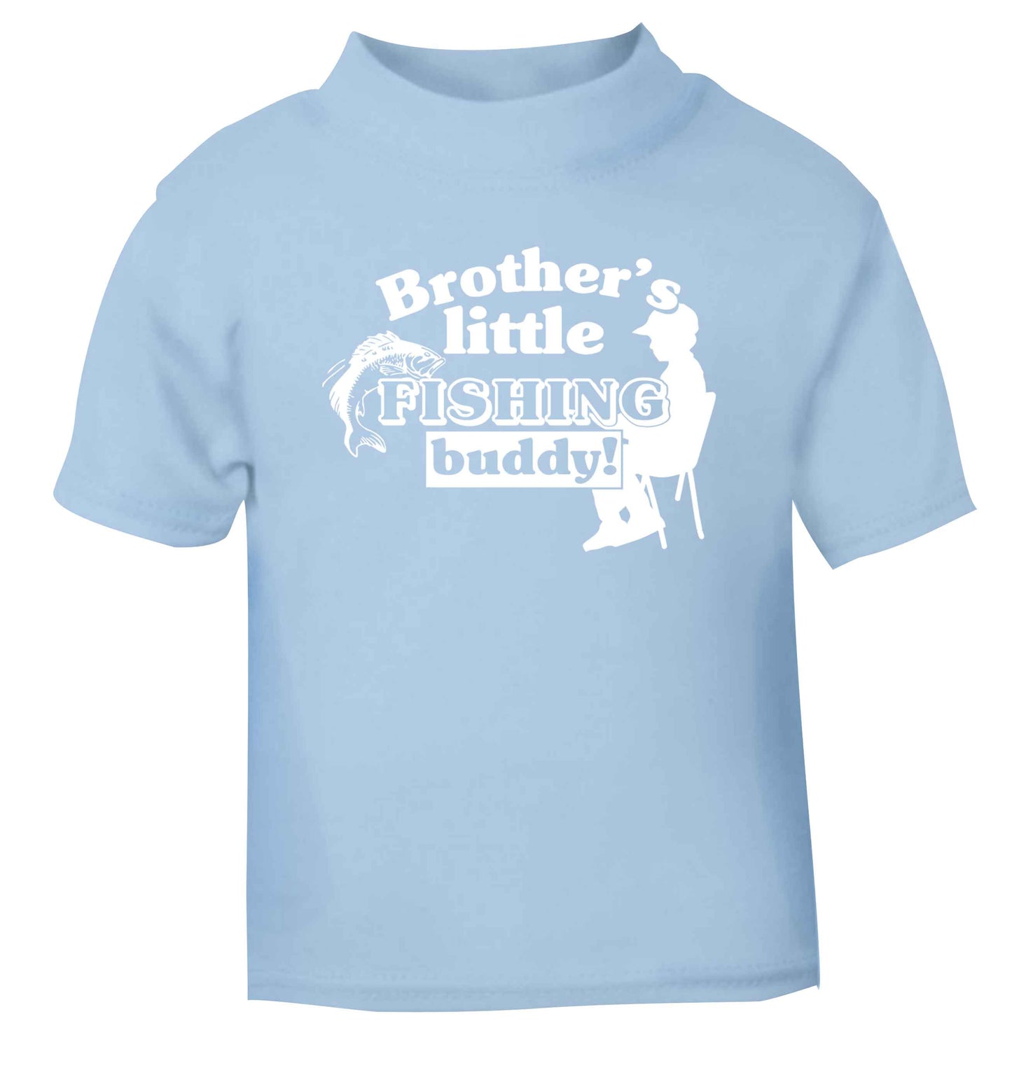 Brother's little fishing buddy light blue Baby Toddler Tshirt 2 Years
