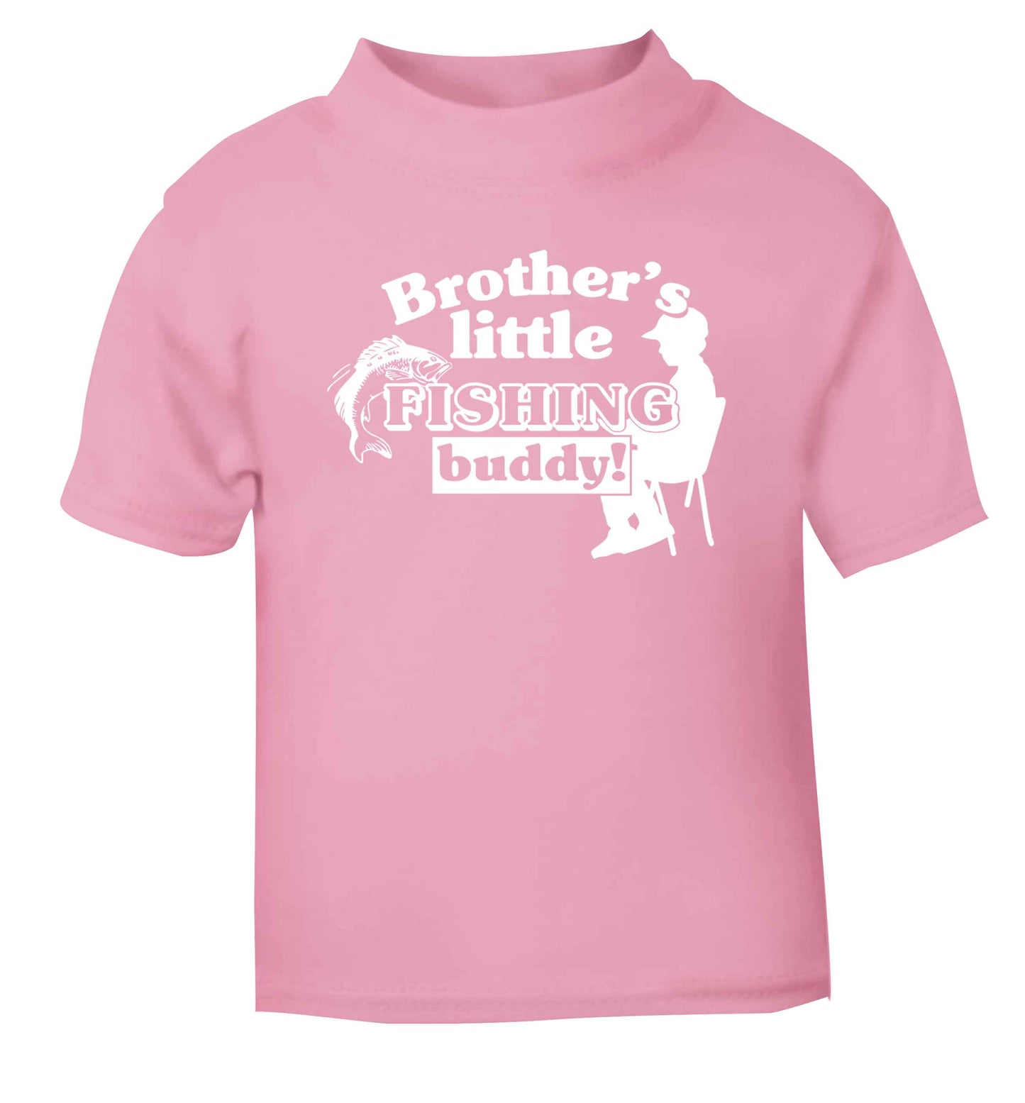 Brother's little fishing buddy light pink Baby Toddler Tshirt 2 Years