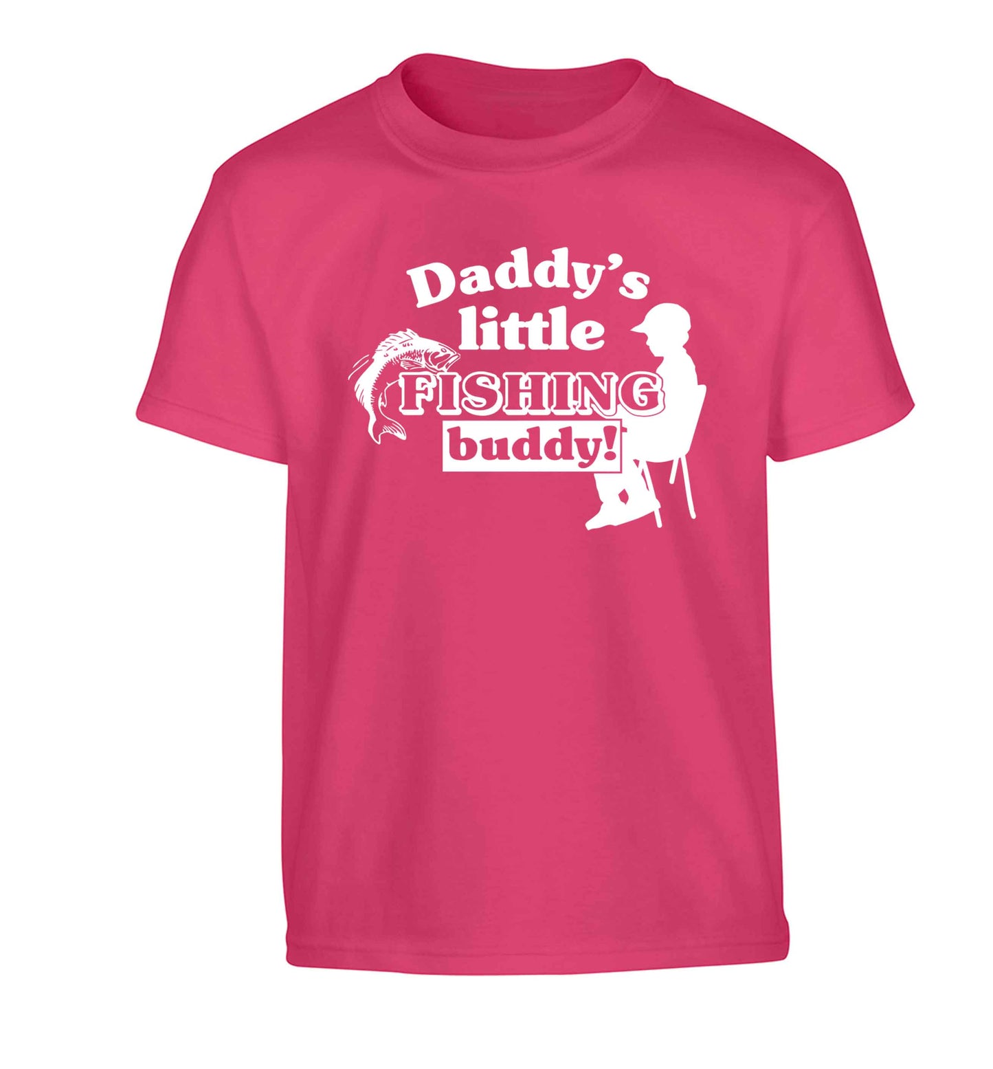 Daddy's little fishing buddy Children's pink Tshirt 12-13 Years