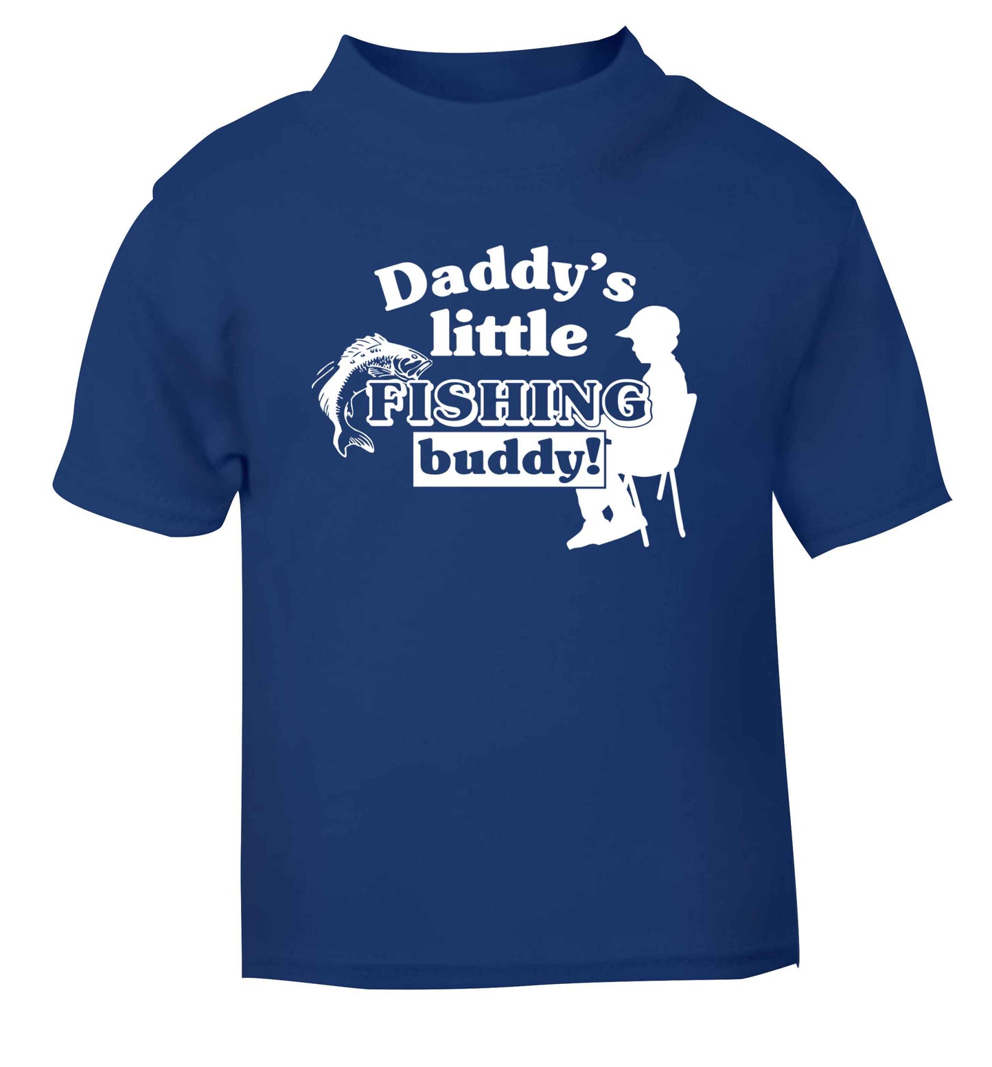 Daddy's little fishing buddy blue Baby Toddler Tshirt 2 Years