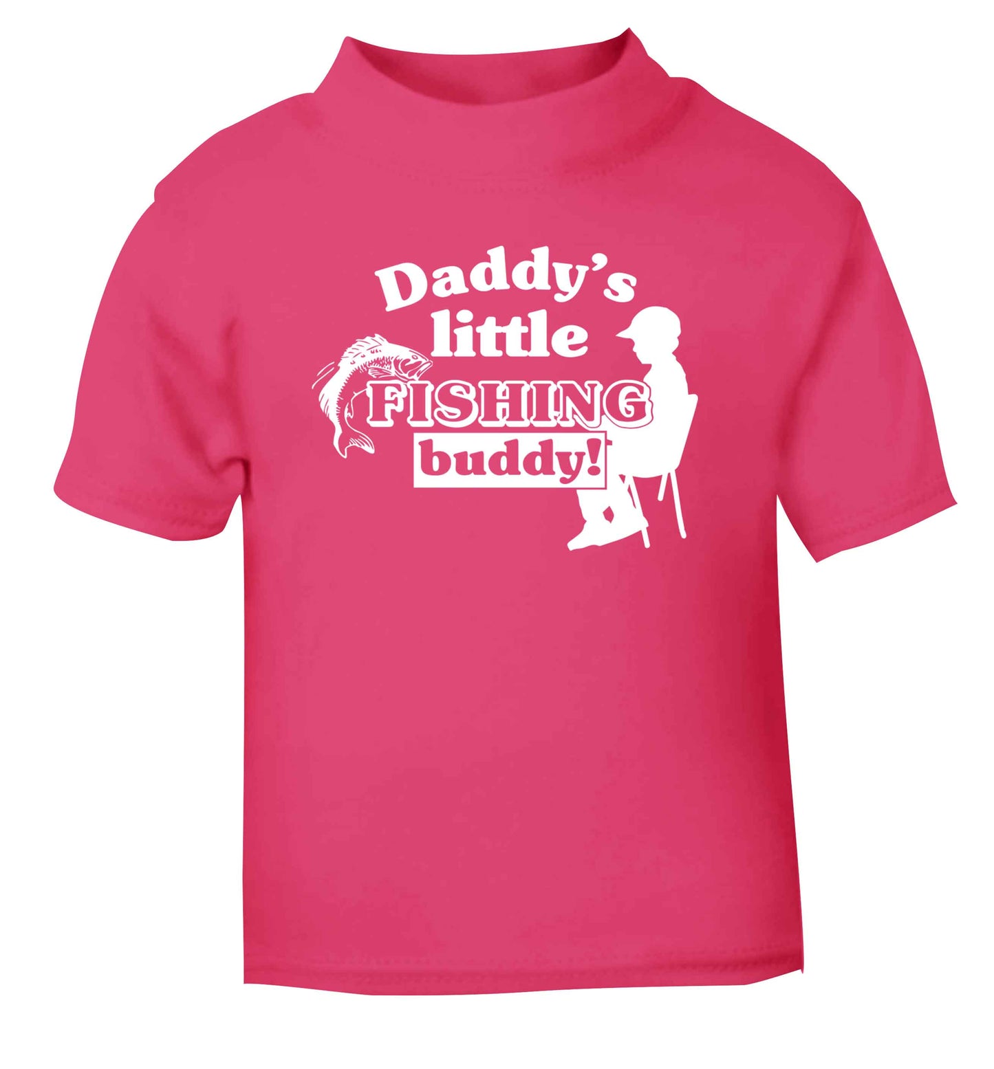 Daddy's little fishing buddy pink Baby Toddler Tshirt 2 Years