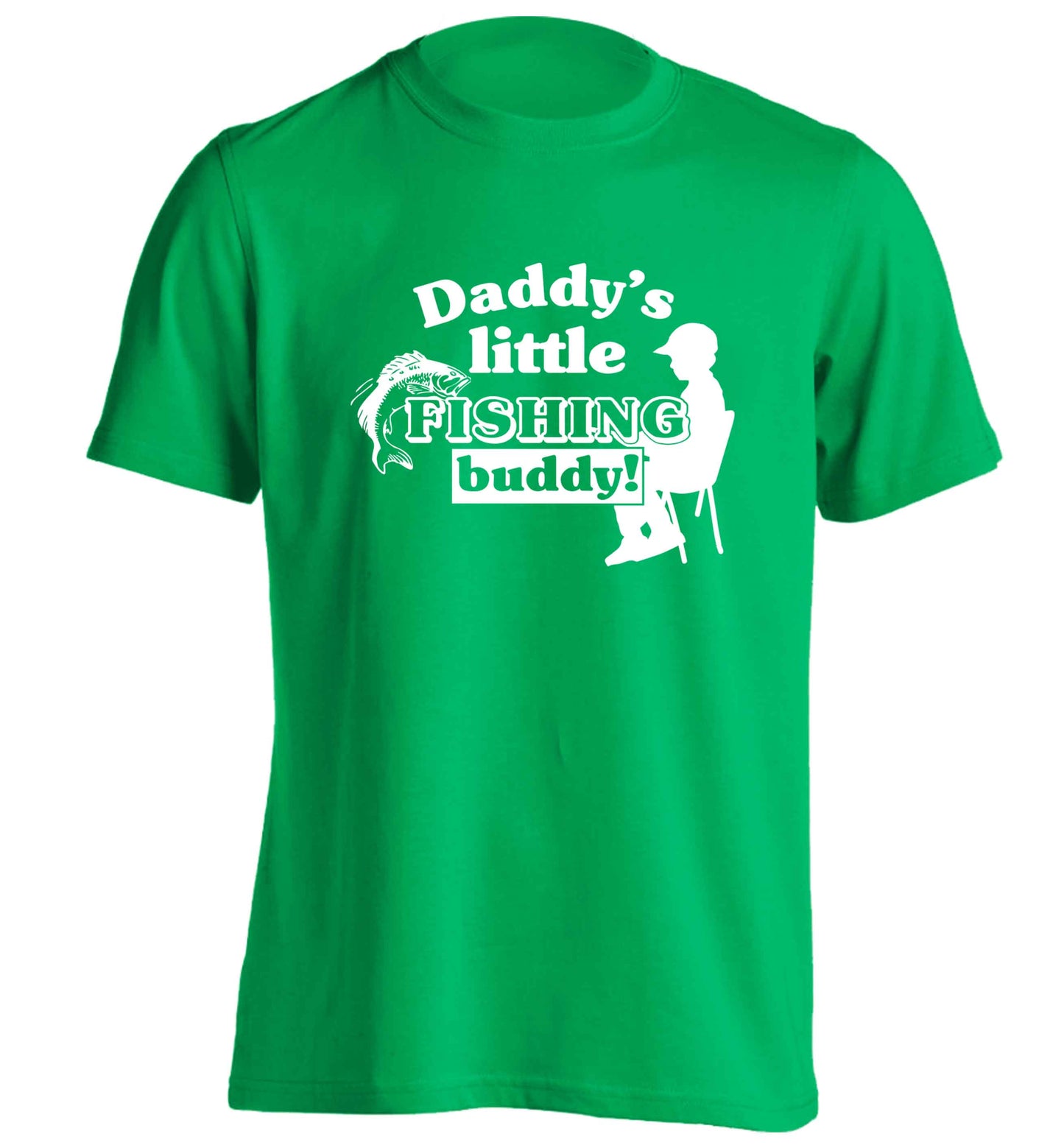 Daddy's little fishing buddy adults unisex green Tshirt 2XL