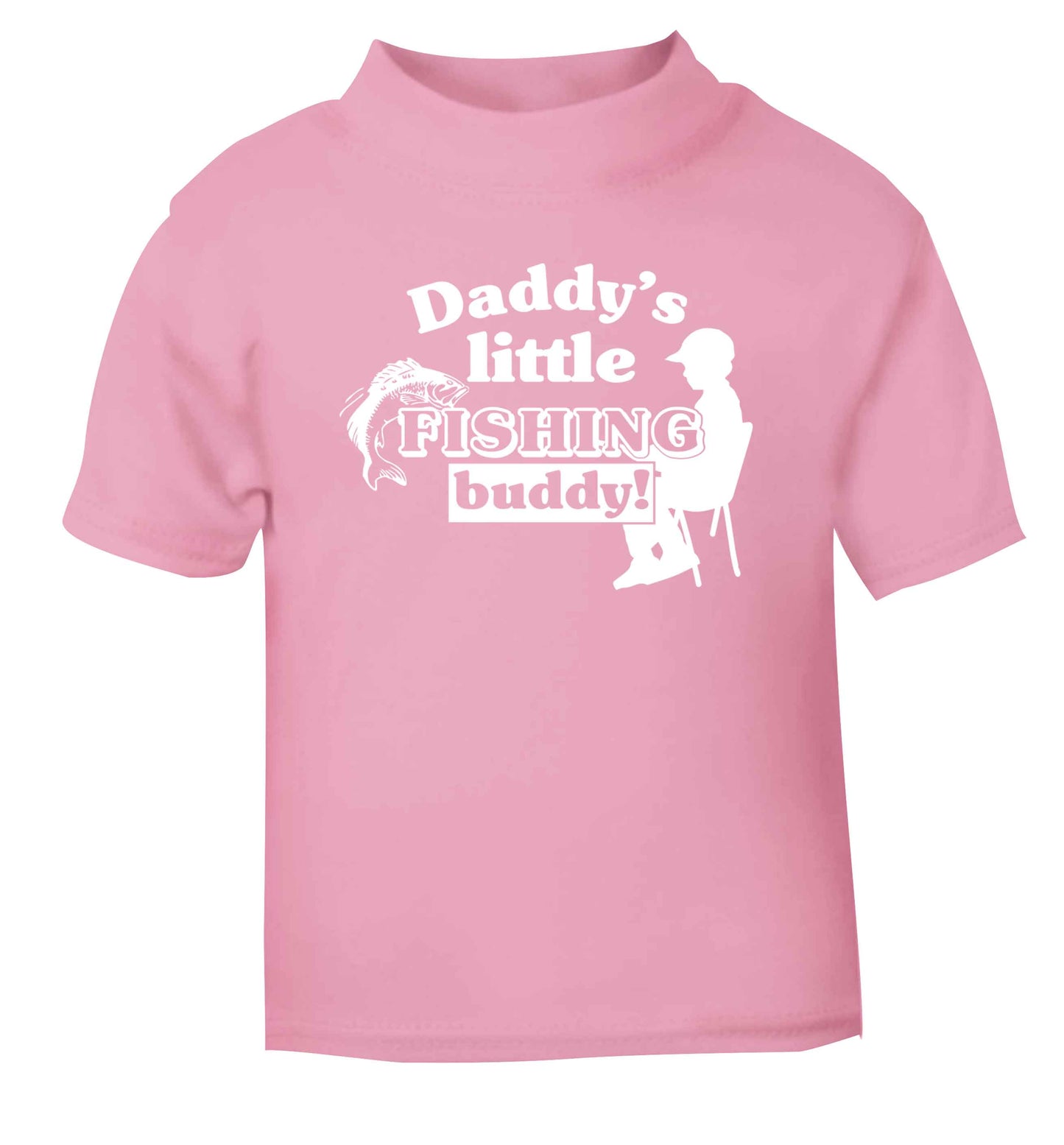 Daddy's little fishing buddy light pink Baby Toddler Tshirt 2 Years
