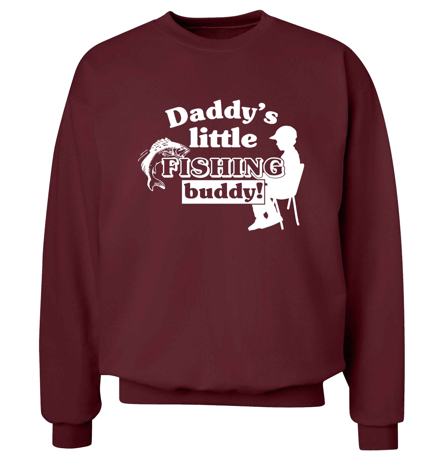 Daddy's little fishing buddy Adult's unisex maroon Sweater 2XL