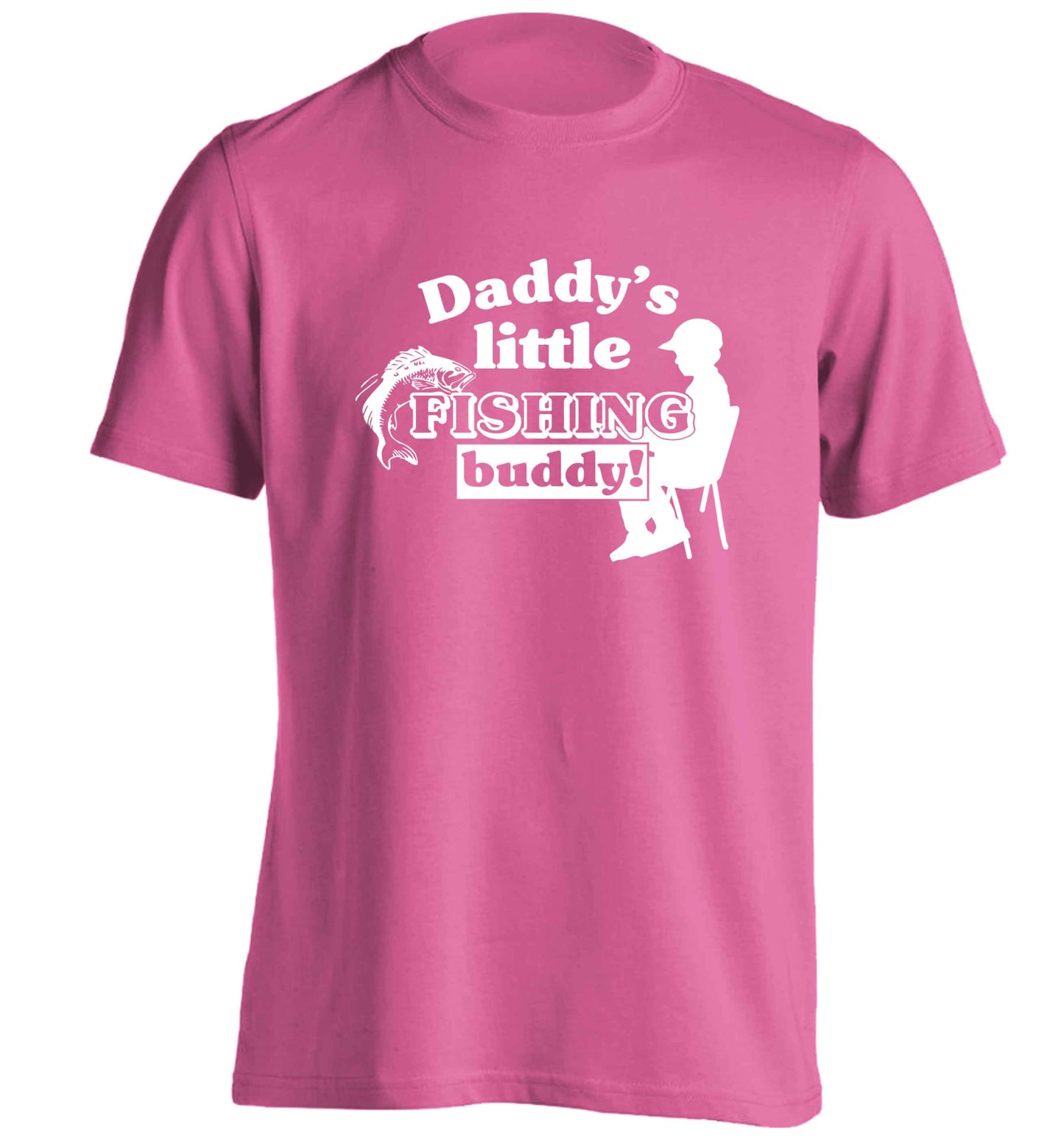 Daddy's little fishing buddy adults unisex pink Tshirt 2XL