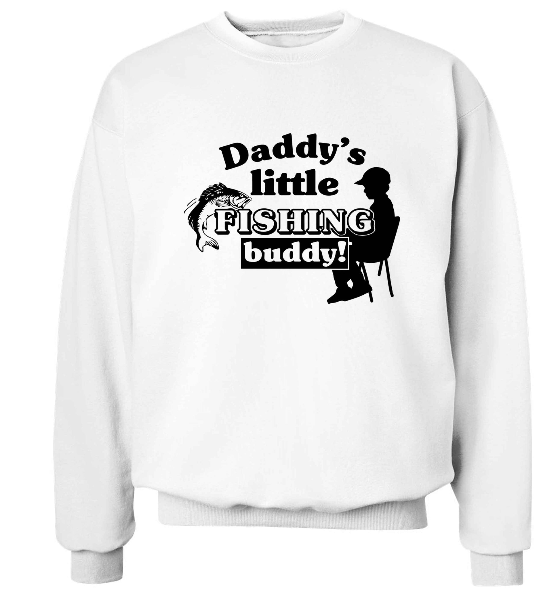 Daddy's little fishing buddy Adult's unisex white Sweater 2XL
