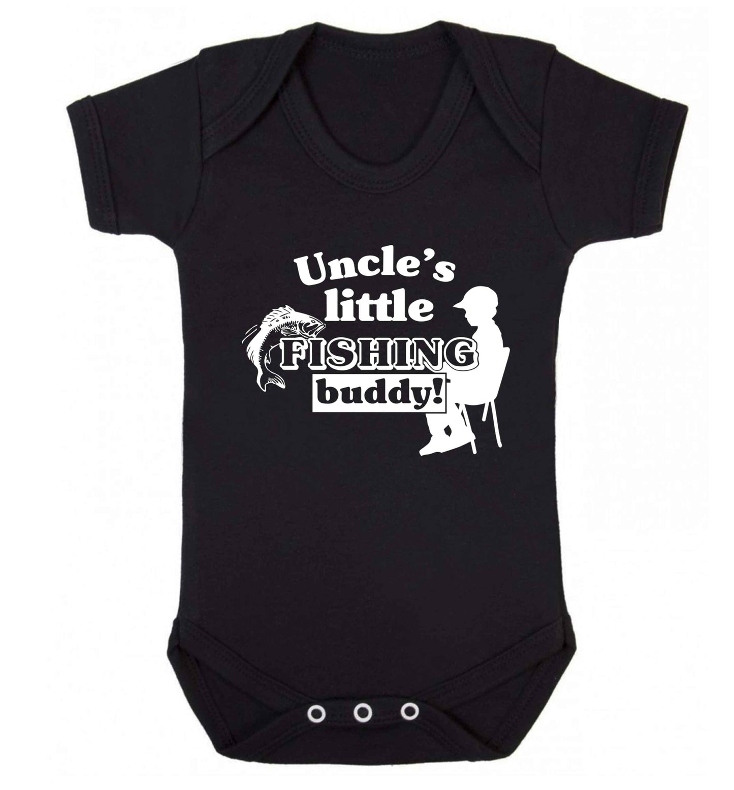 Uncle's little fishing buddy Baby Vest black 18-24 months