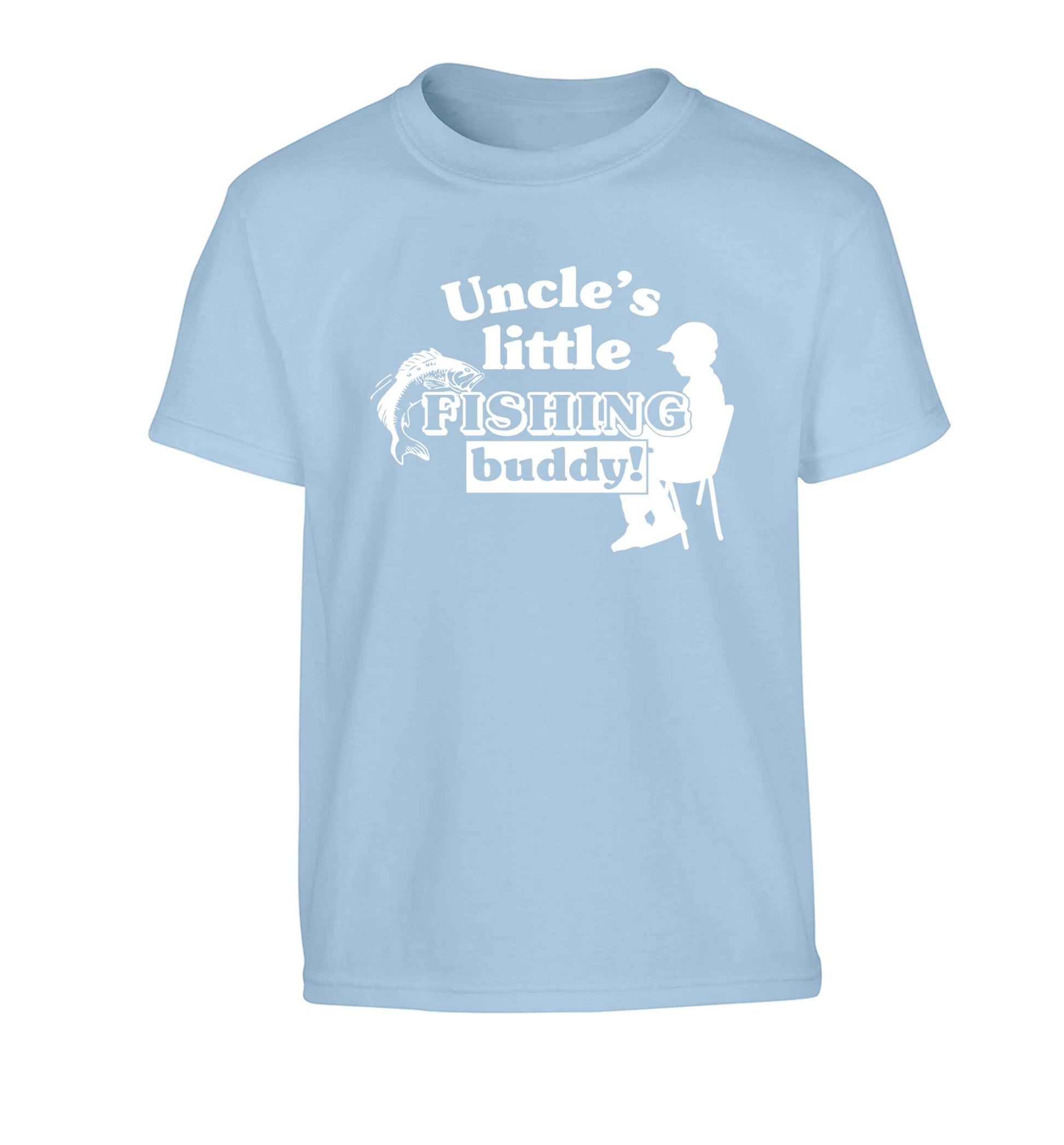 Uncle's little fishing buddy Children's light blue Tshirt 12-13 Years