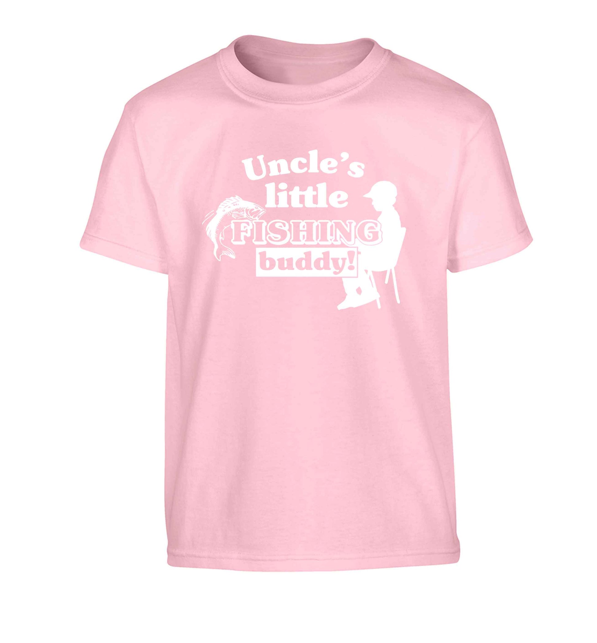 Uncle's little fishing buddy Children's light pink Tshirt 12-13 Years