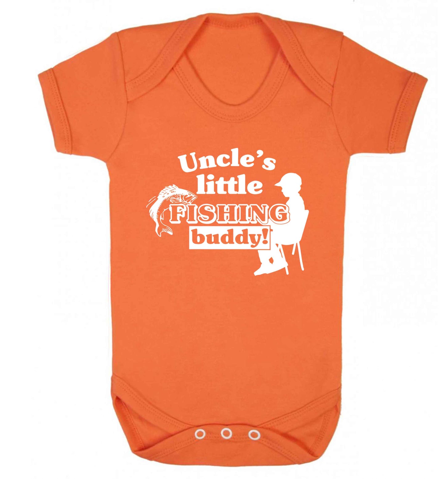 Uncle's little fishing buddy Baby Vest orange 18-24 months