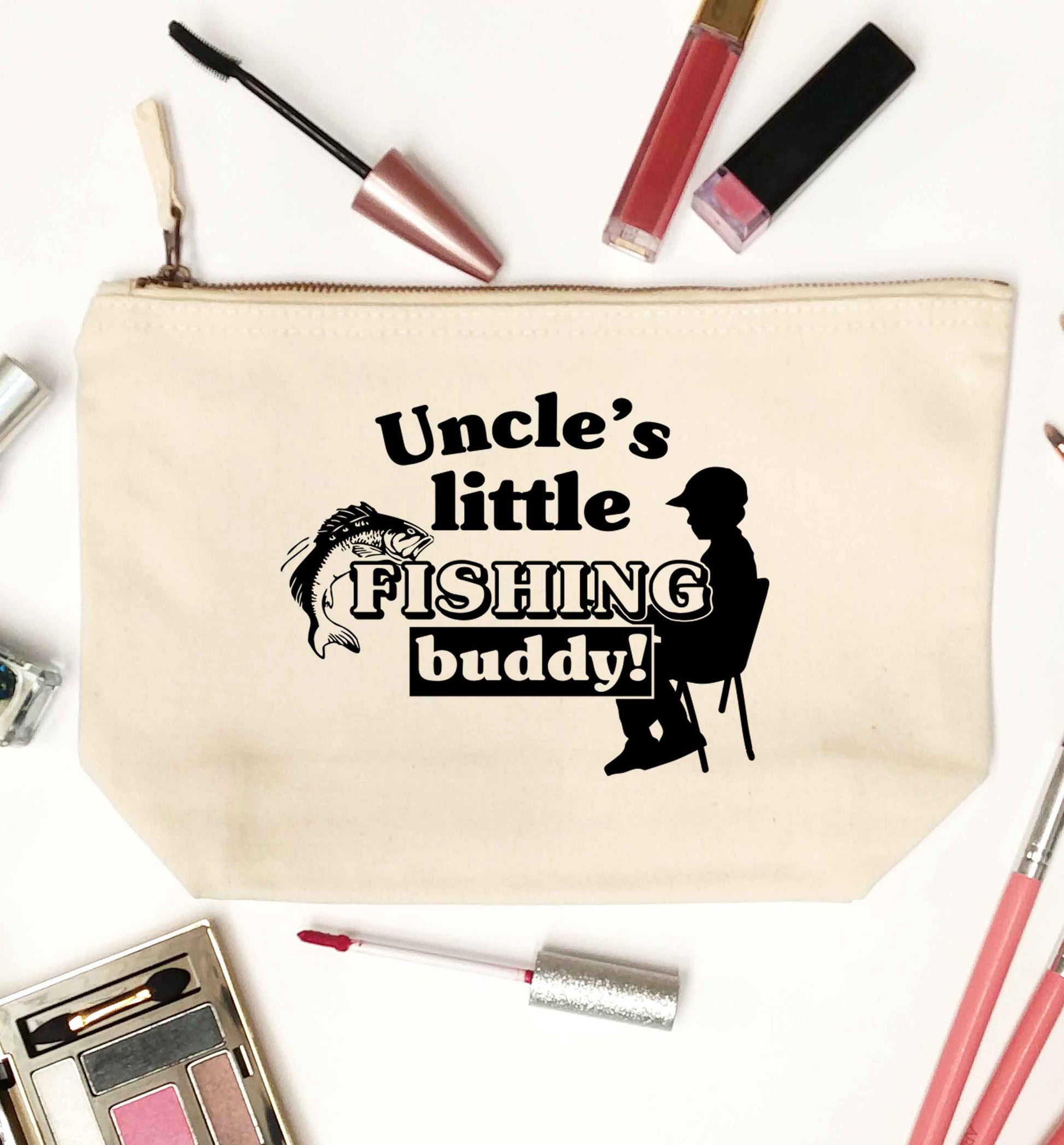 Uncle's little fishing buddy natural makeup bag