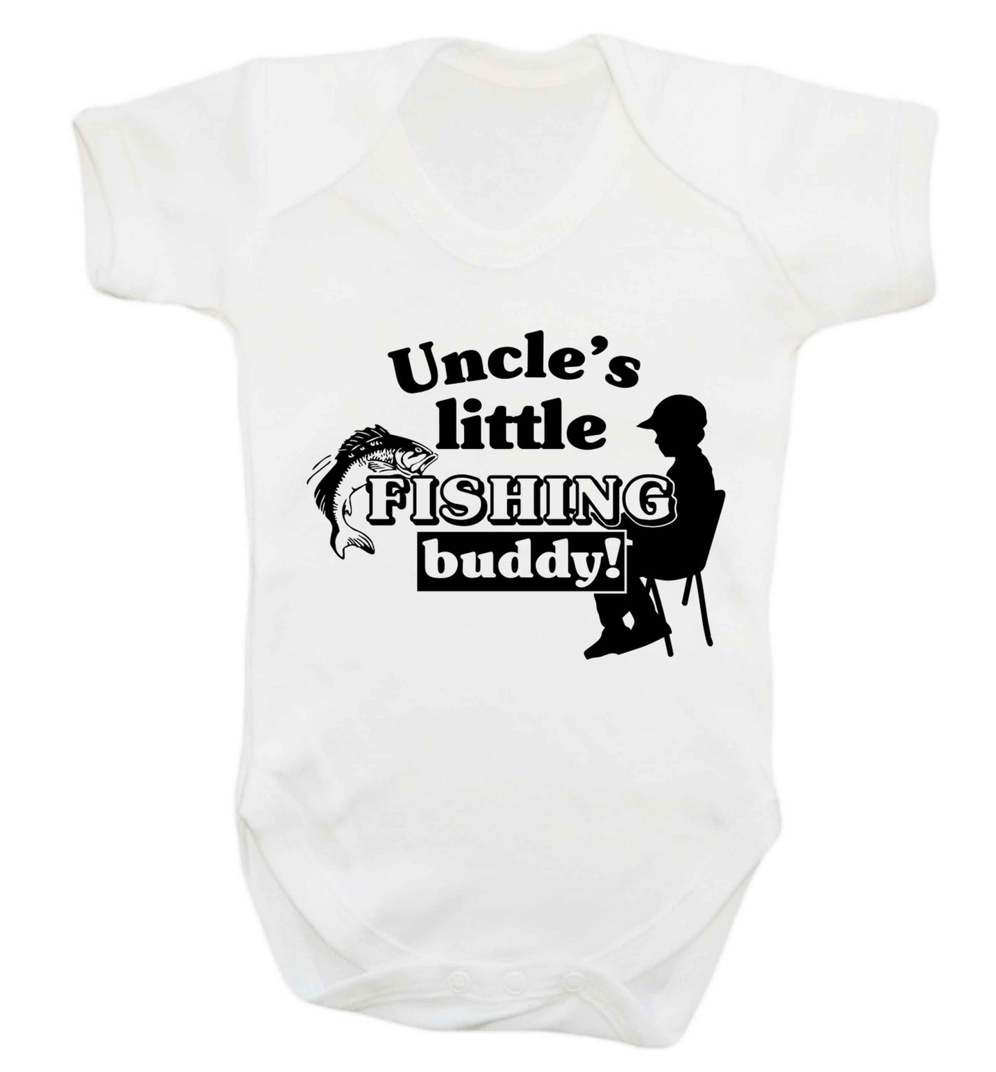 Uncle's little fishing buddy Baby Vest white 18-24 months