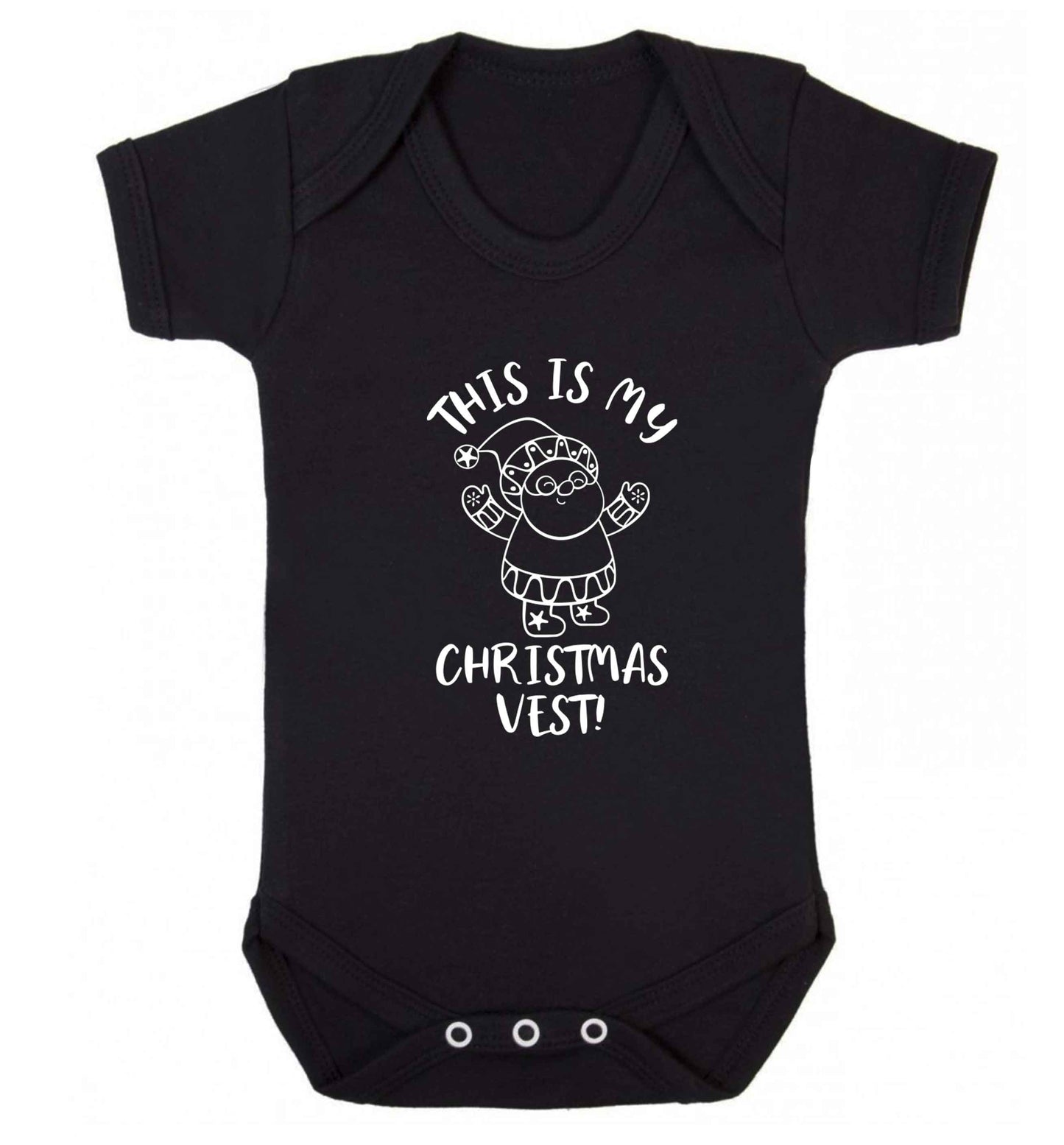 This is my Christmas vest Baby Vest black 18-24 months
