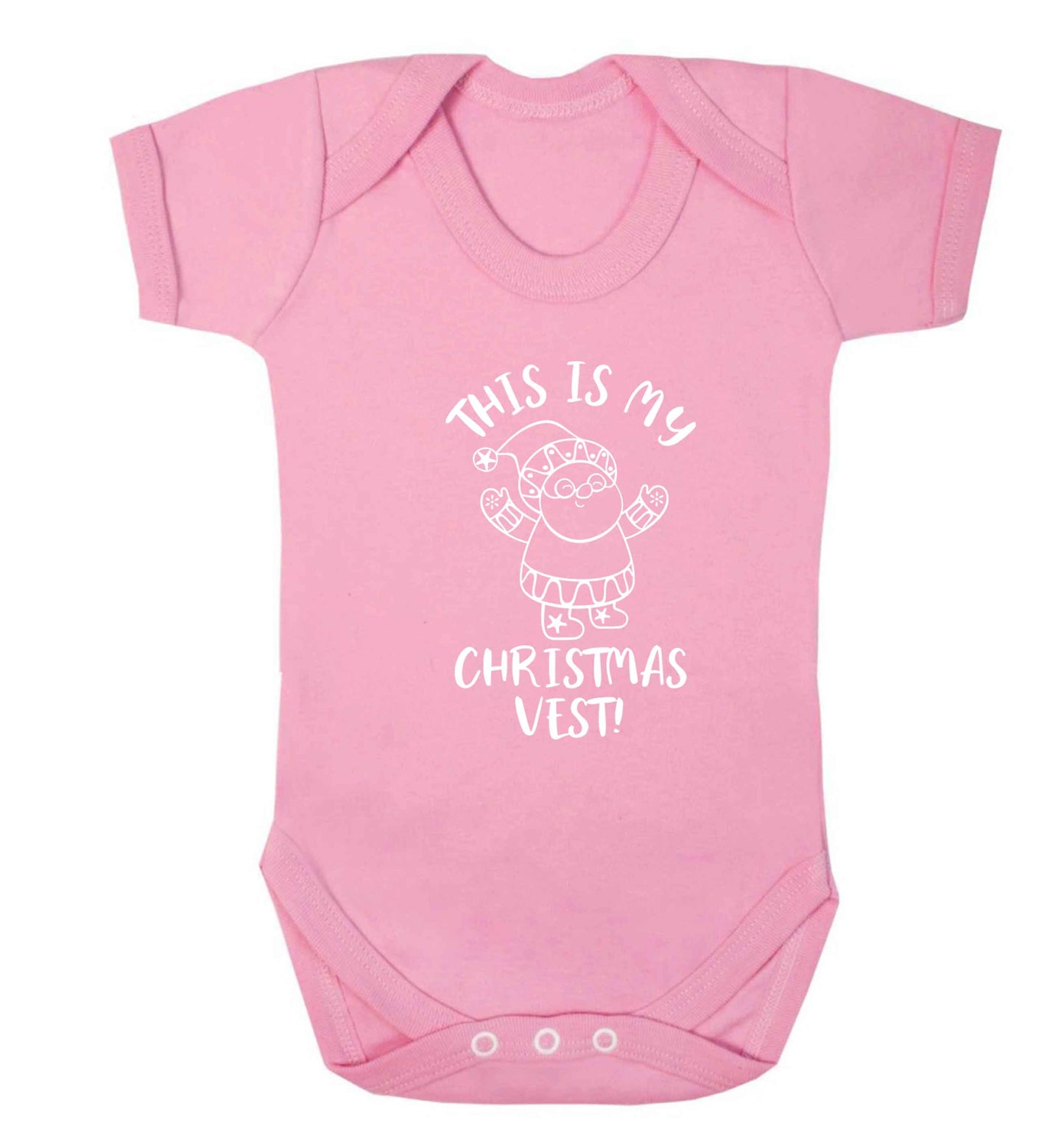 This is my Christmas vest Baby Vest pale pink 18-24 months
