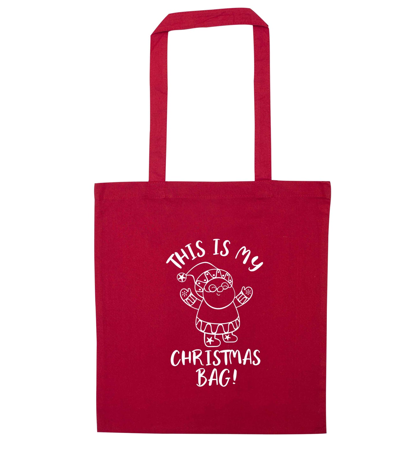 This is my Christmas bag red tote bag